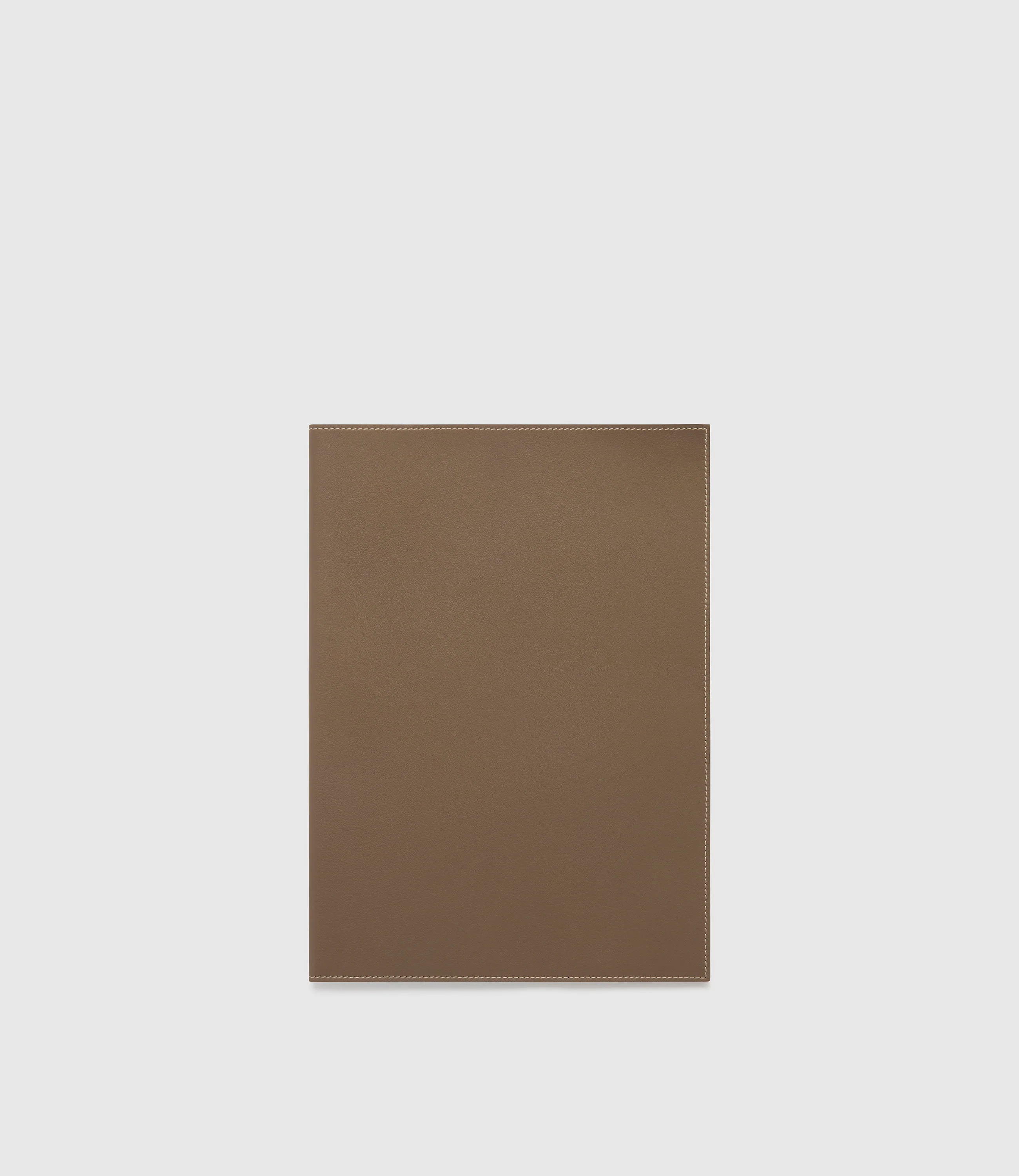 A4 Leather Folder Smooth Calfskin Taupe