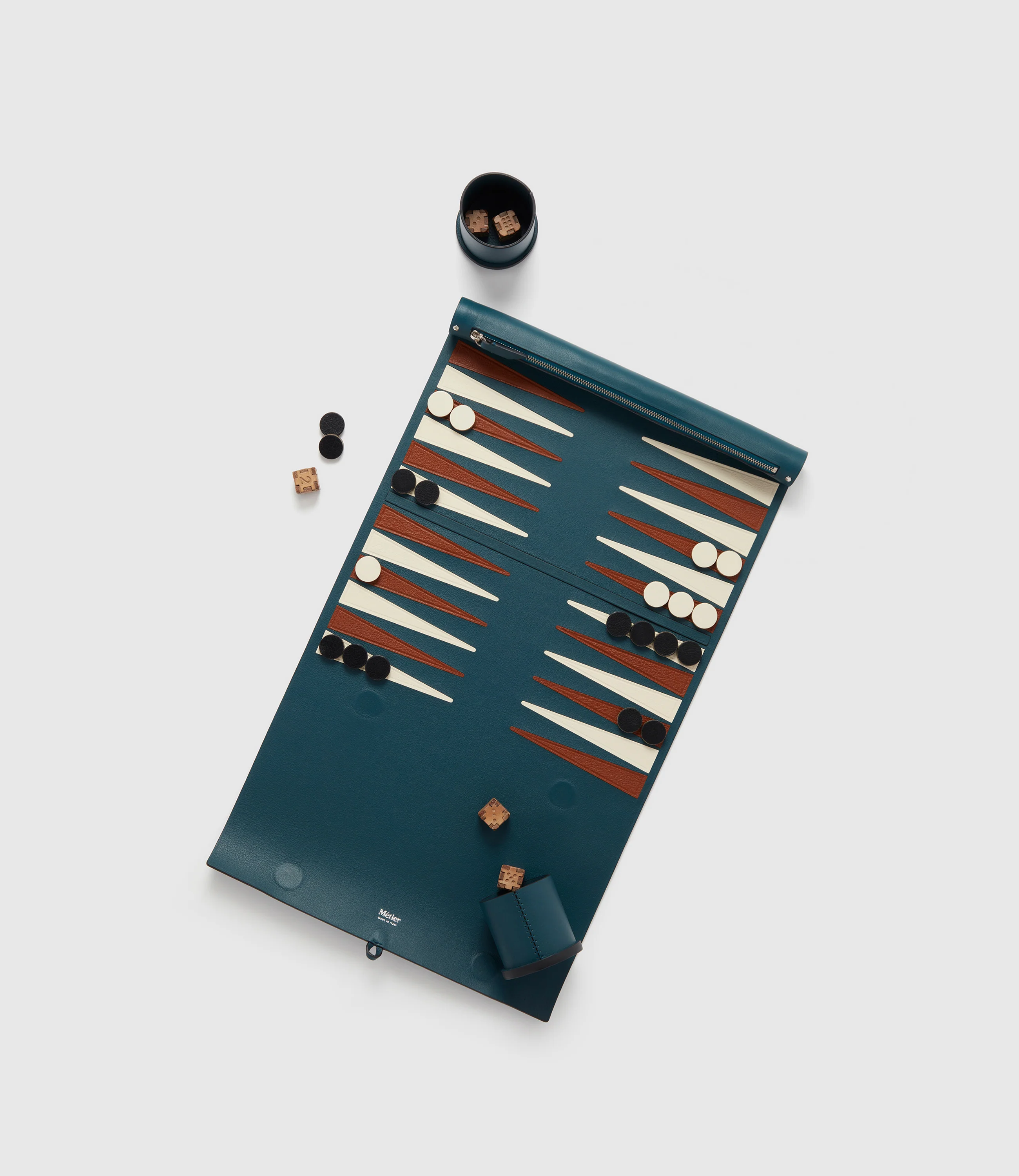 Backgammon Set Smooth Calfskin Lost At Sea - Image 2