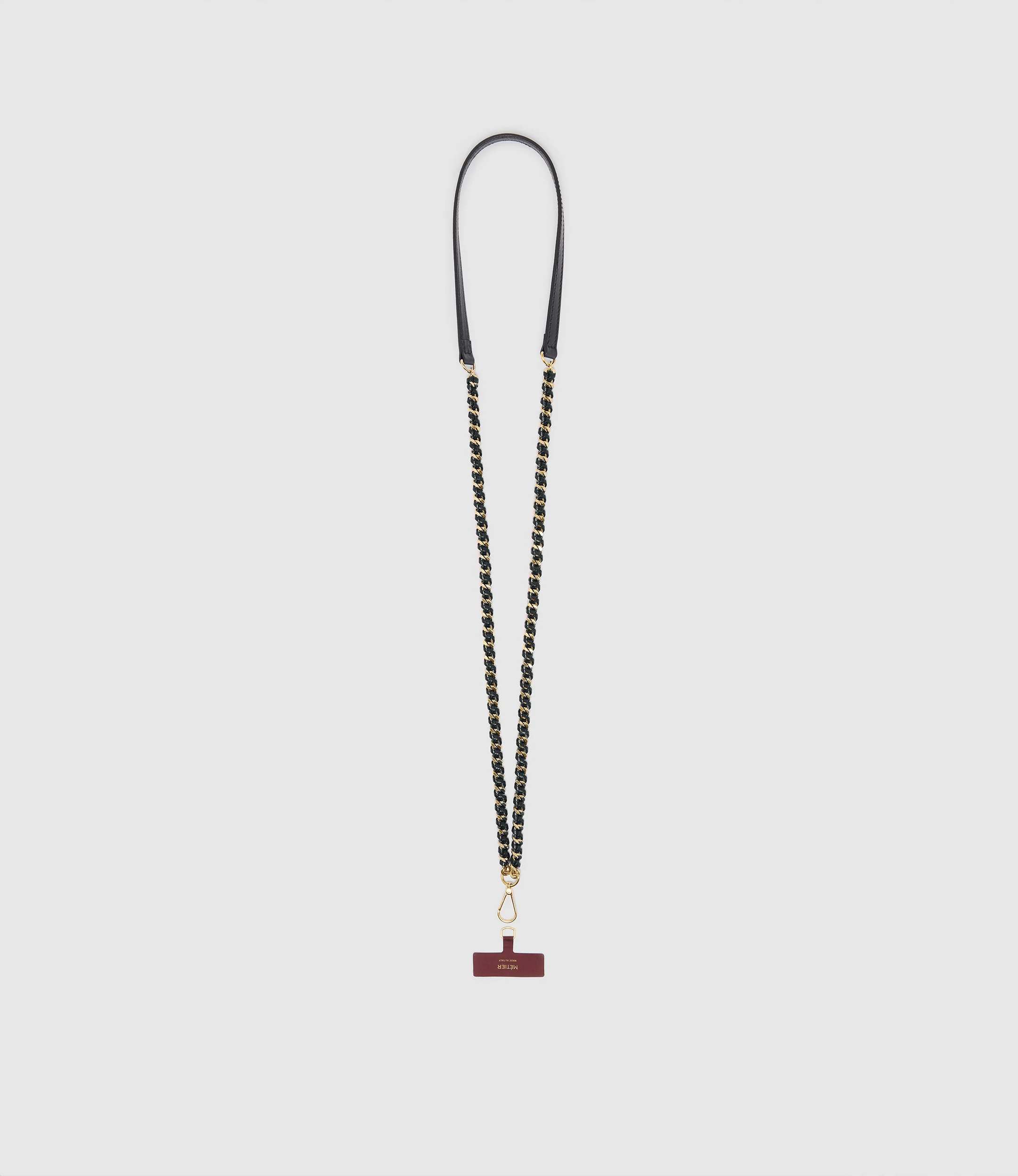 Crossbody Chain Phone Strap Elvis Black with Gold - Image 2