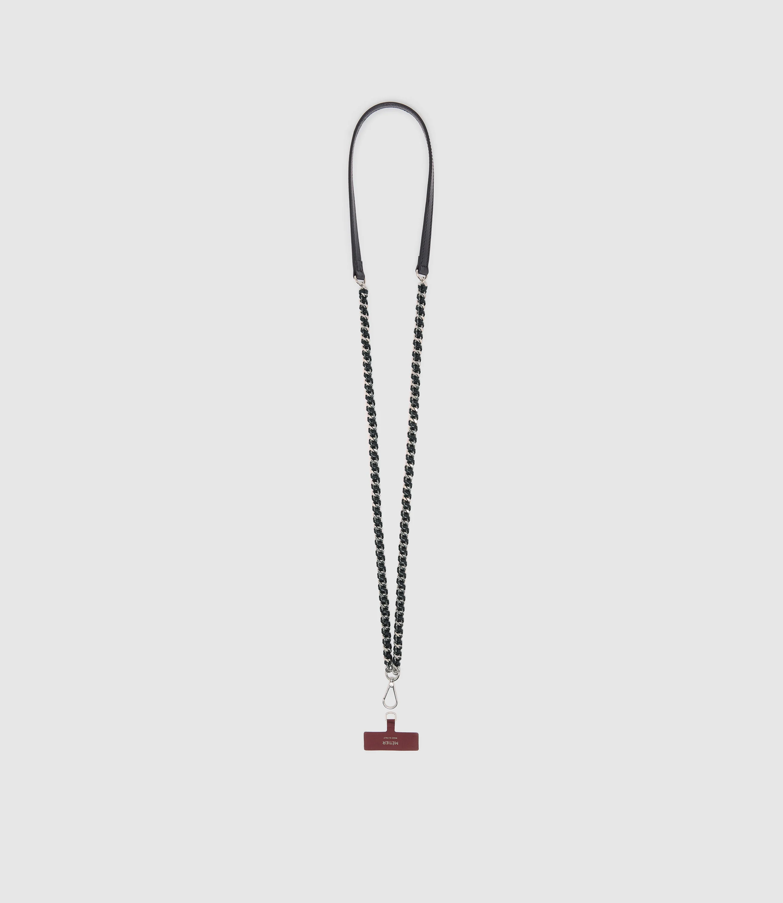 Crossbody Chain Phone Strap Elvis Black with Silver - Image 3