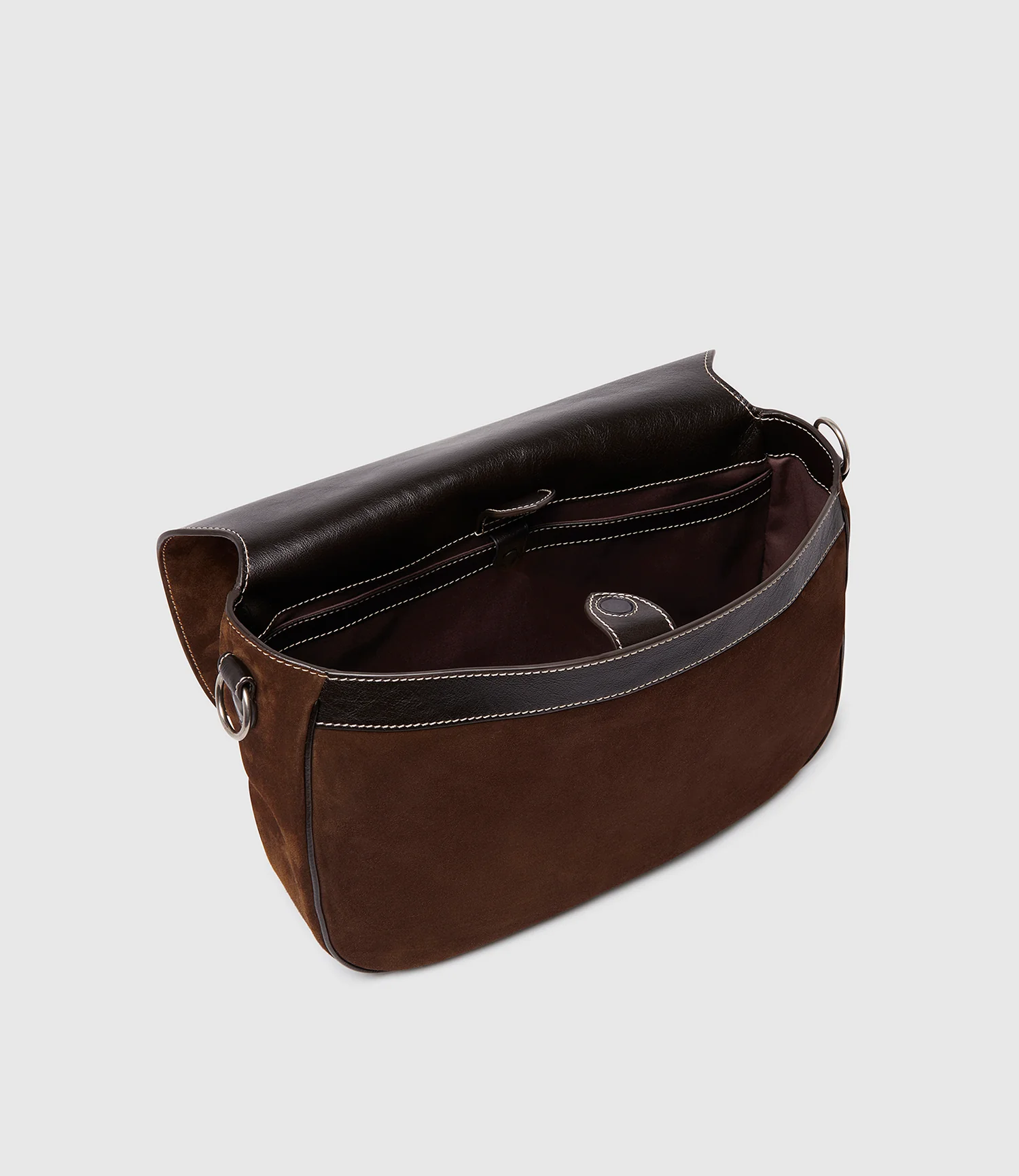 Hunter Messenger Suede Chocolate - Image 3