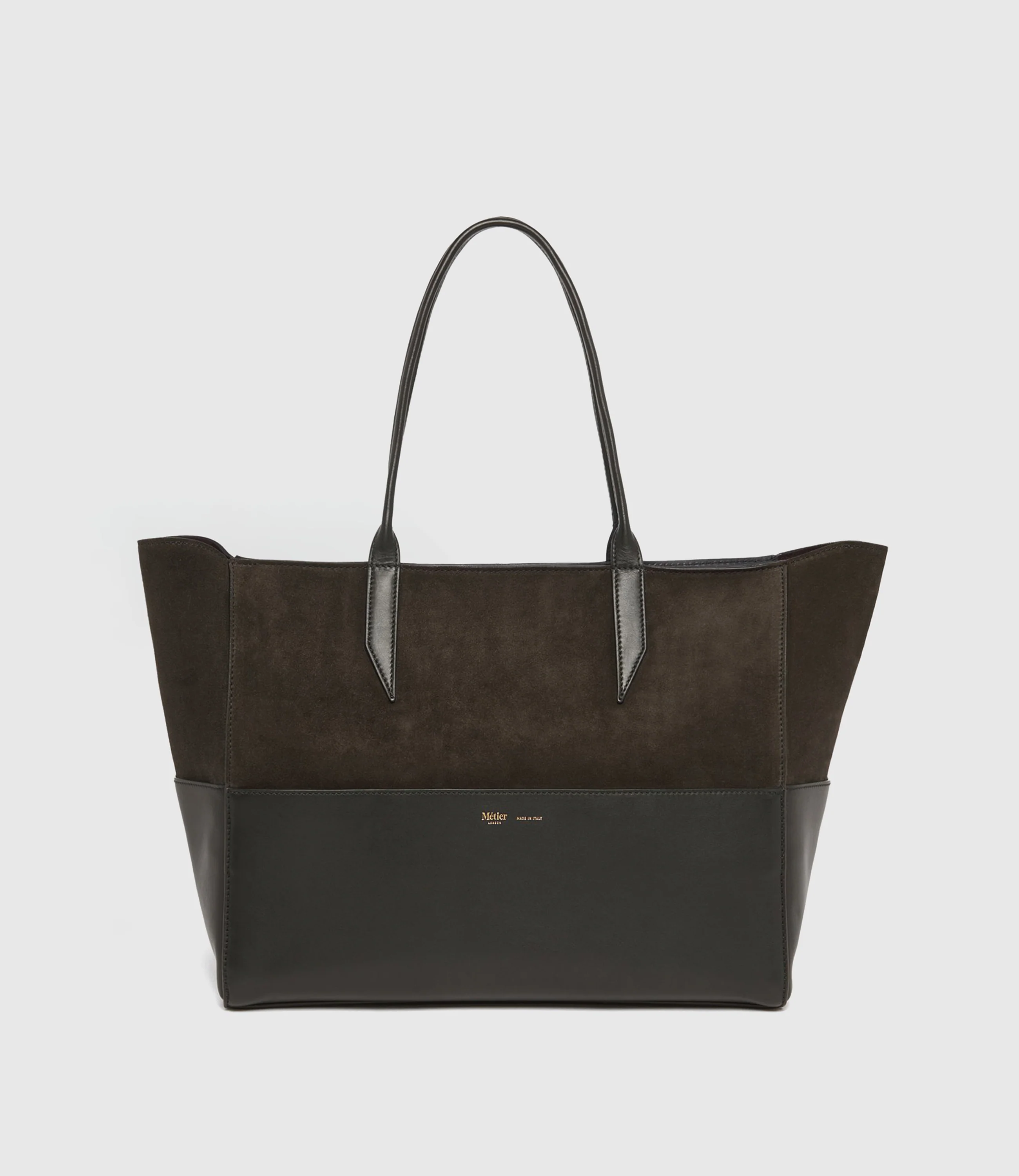 Incognito 36 Cabas Suede Chocolate and Atelier Calfskin Black