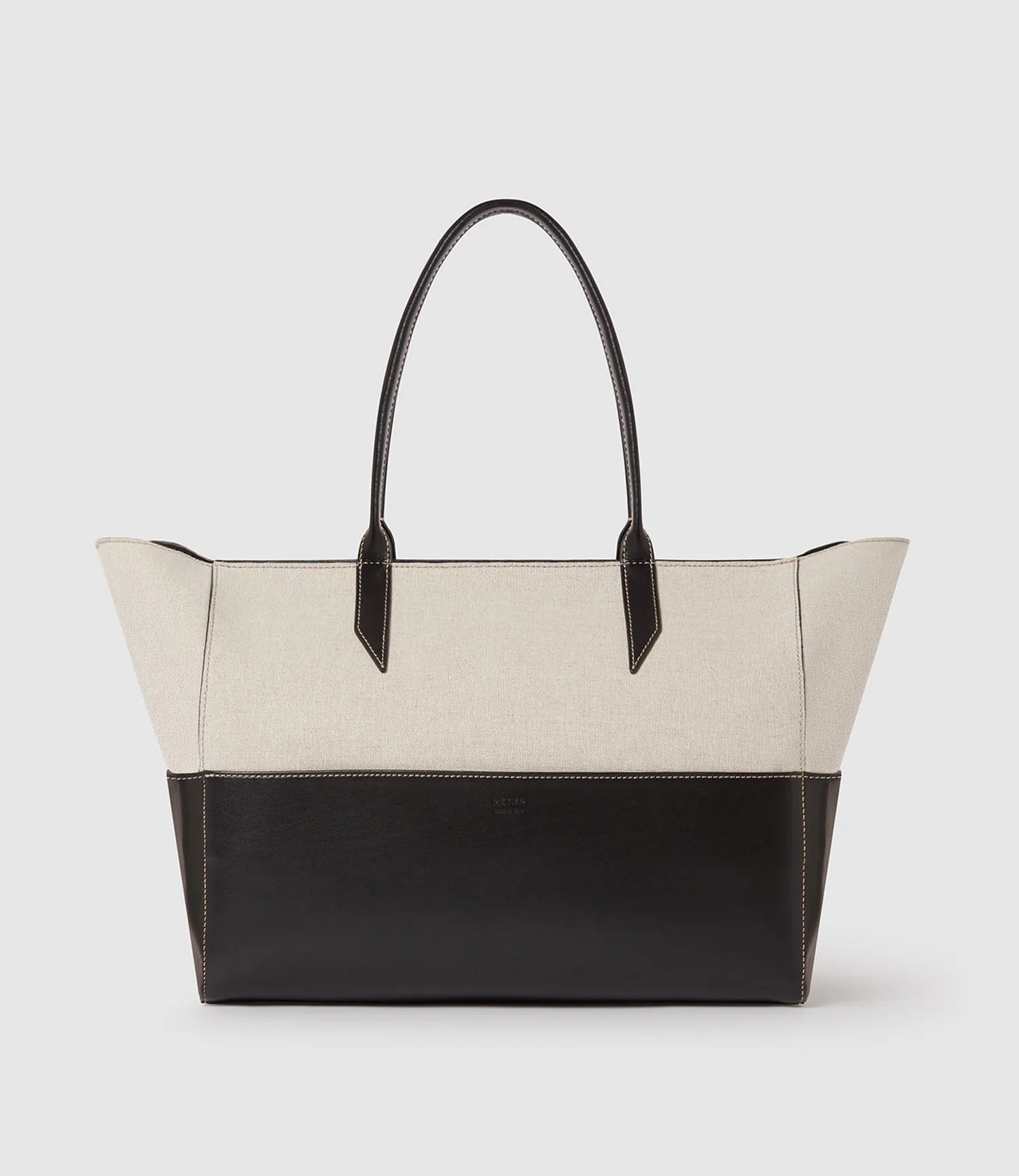 Incognito 36 Cabas Linen with Apple Leather Black
