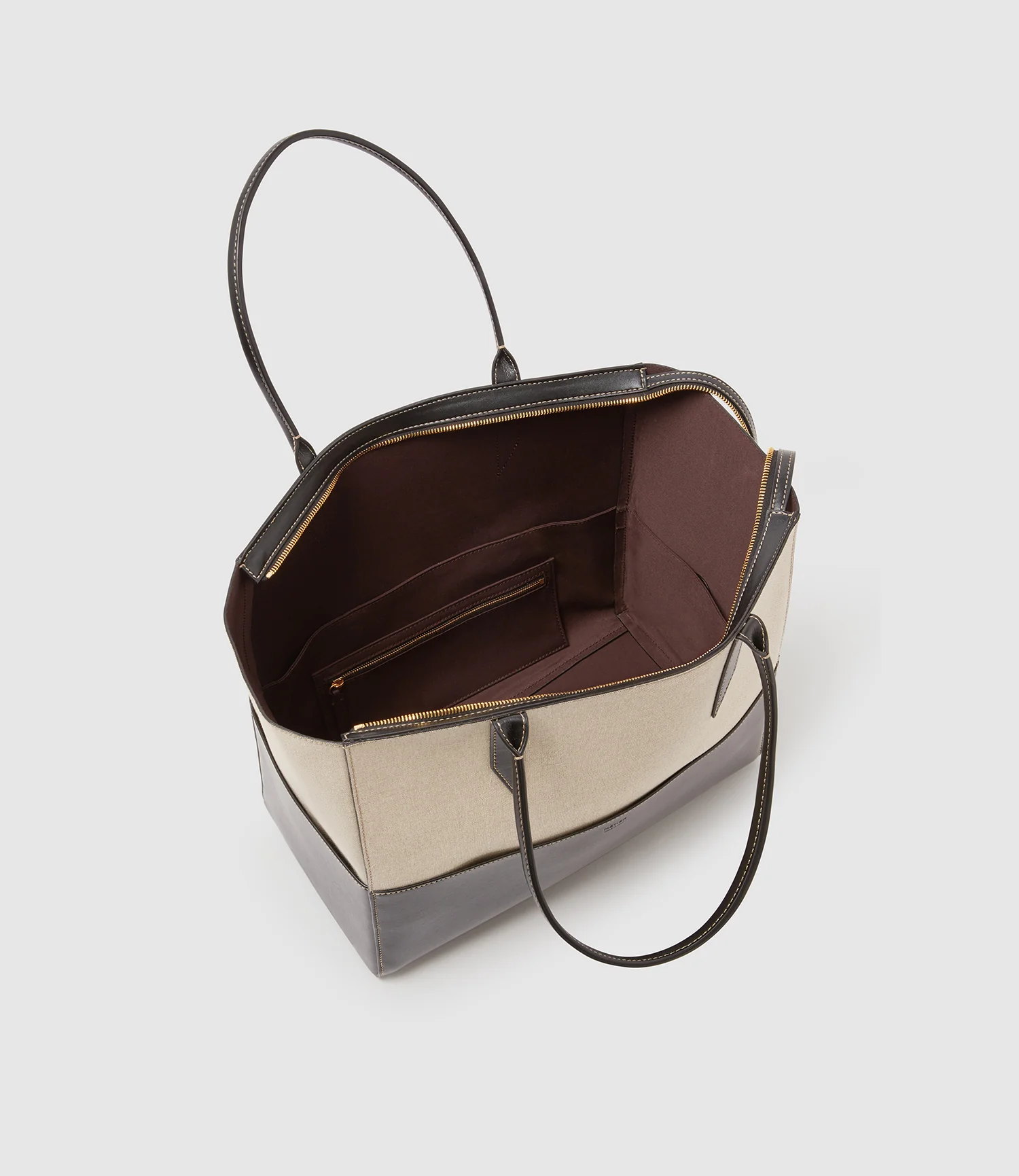 Incognito 36 Cabas Linen with Apple Leather Black - Image 2