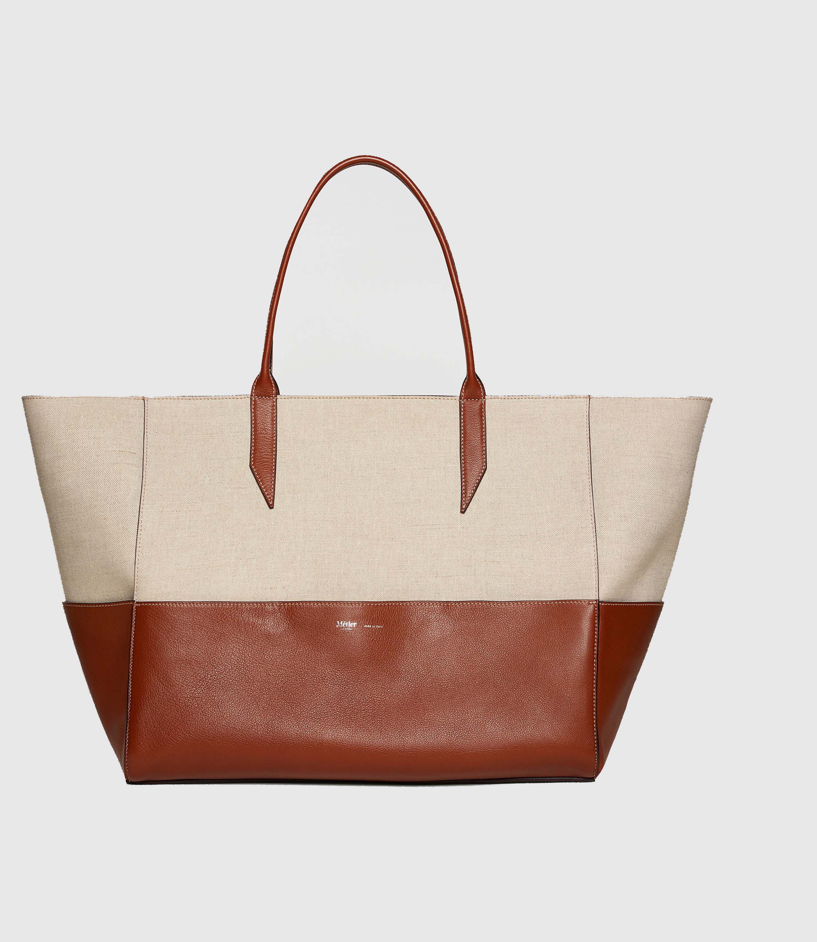 Incognito 42 Cabas Bag Natural Linen Cognac