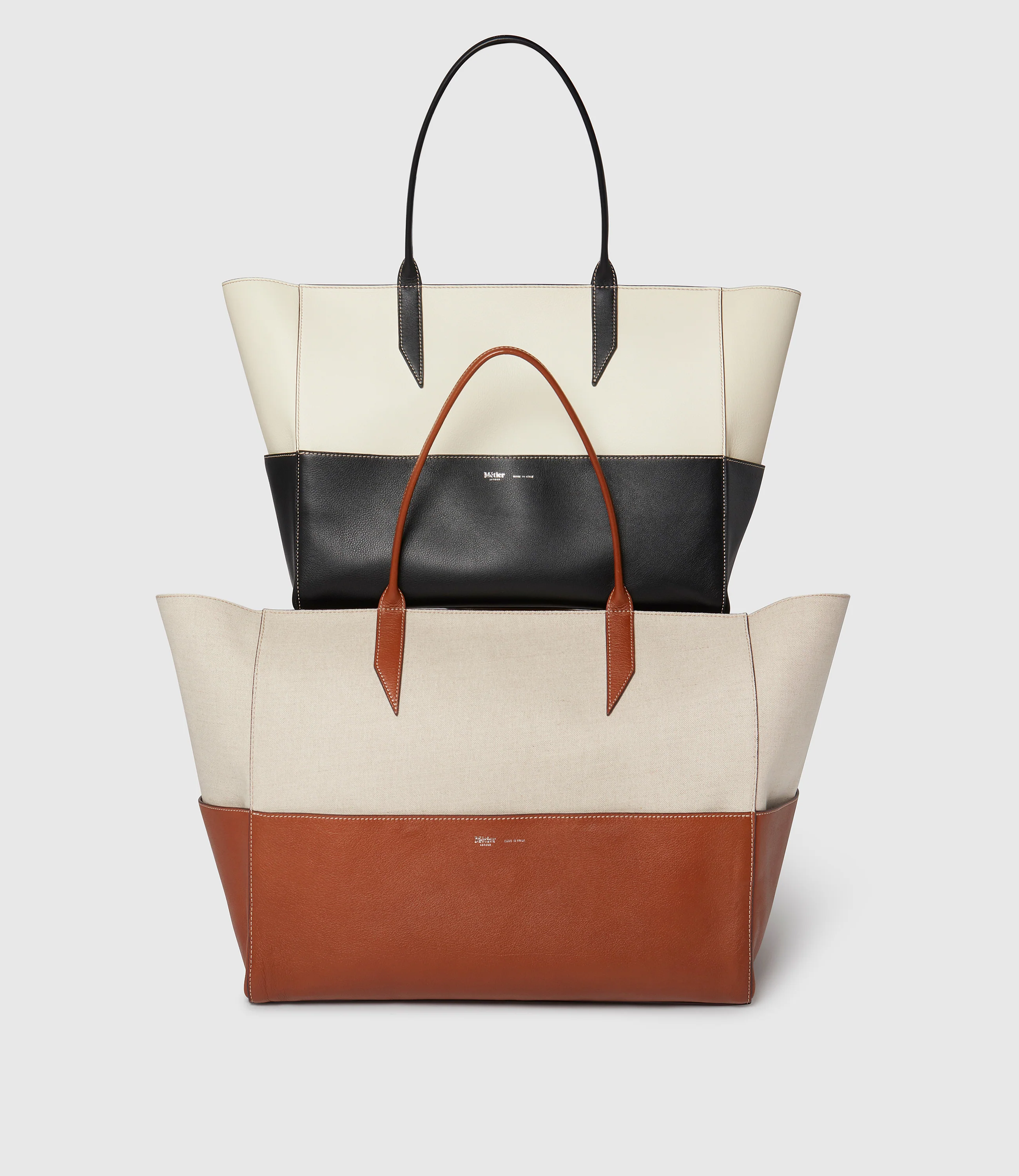 Incognito 42 Cabas Bag Natural Linen Cognac - Image 4