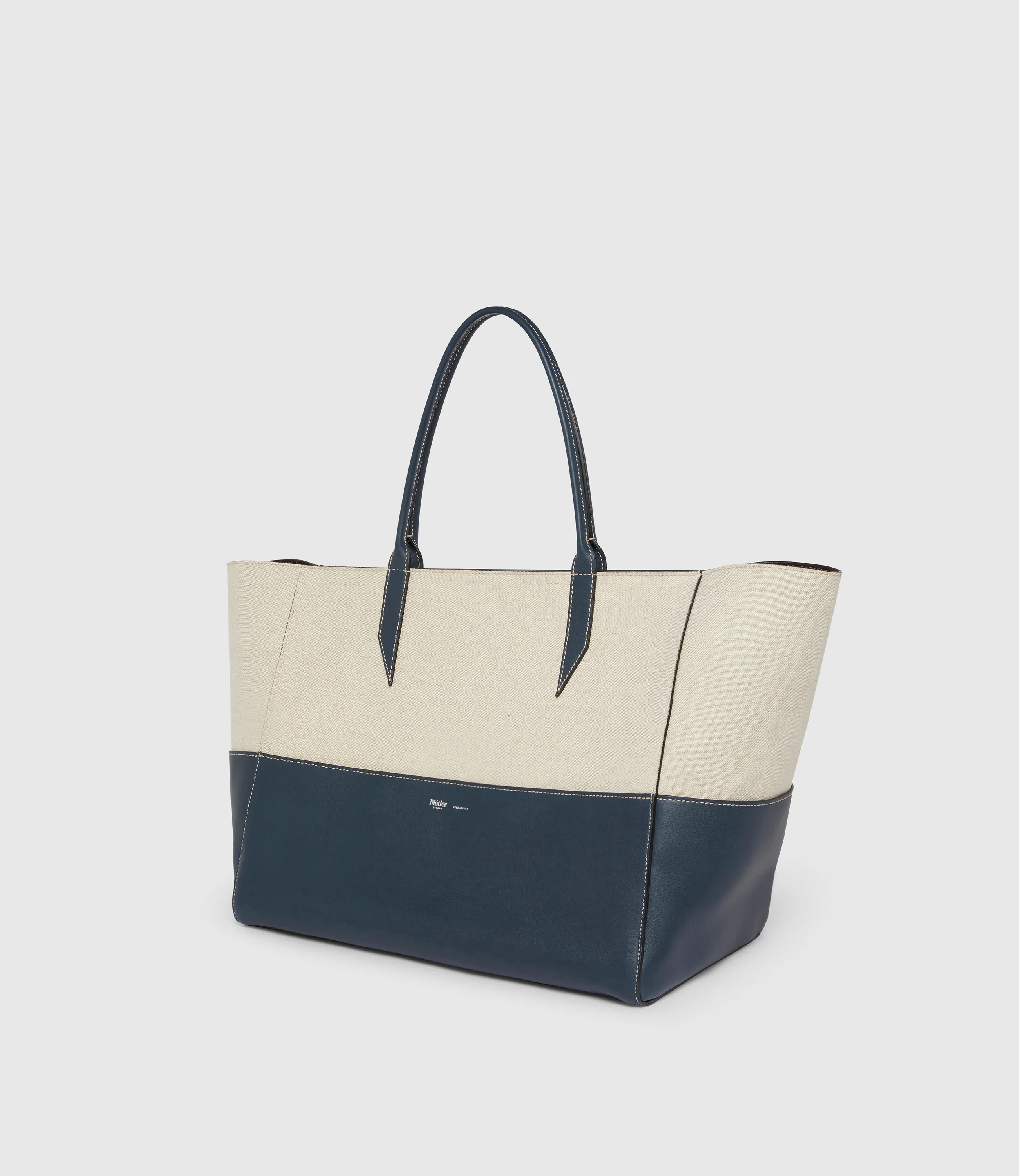 Incognito 42 Cabas Natural Linen Navy - Image 2