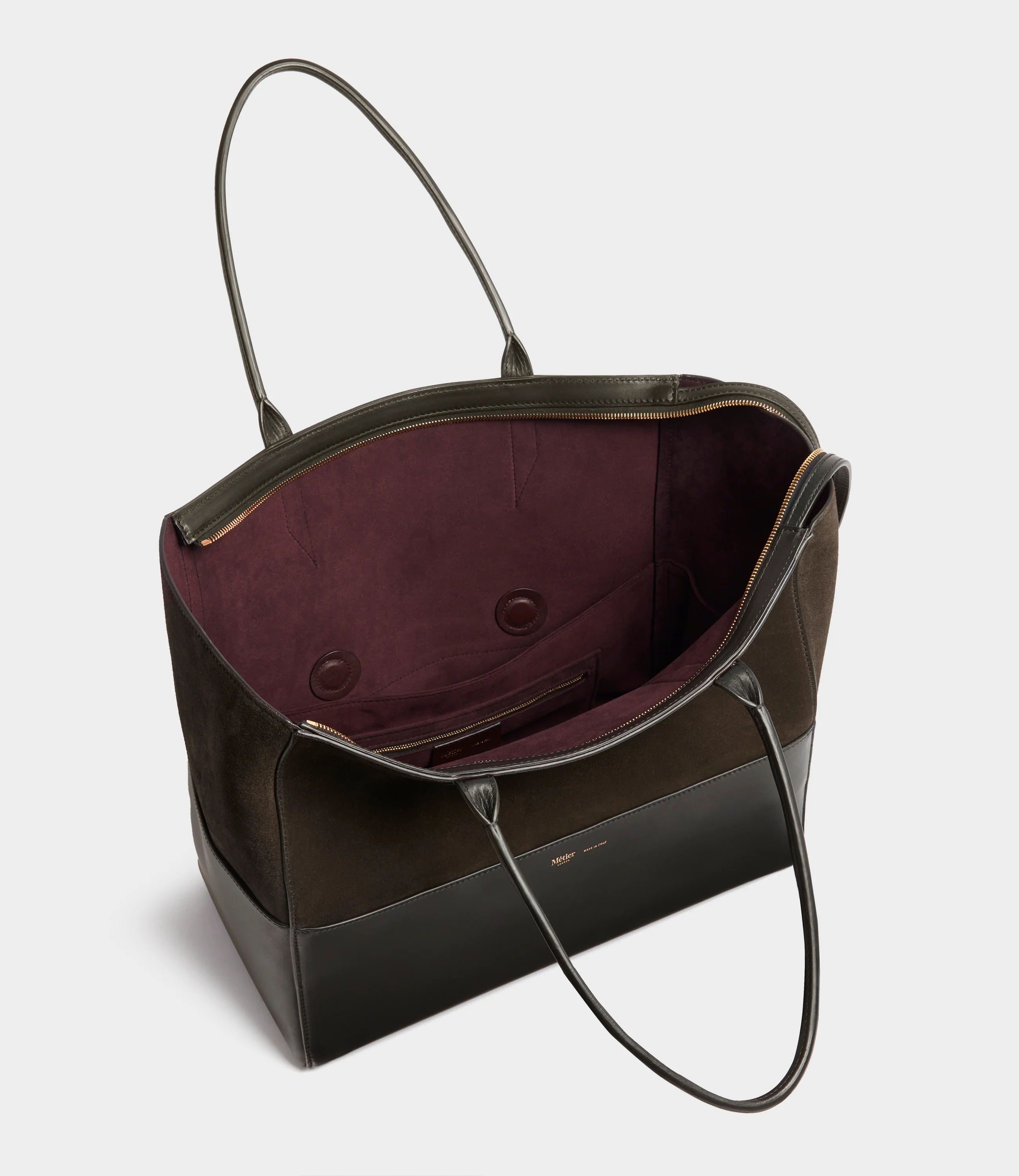 Incognito 42 Suede Chocolate and Smooth Calfskin Black - Image 3