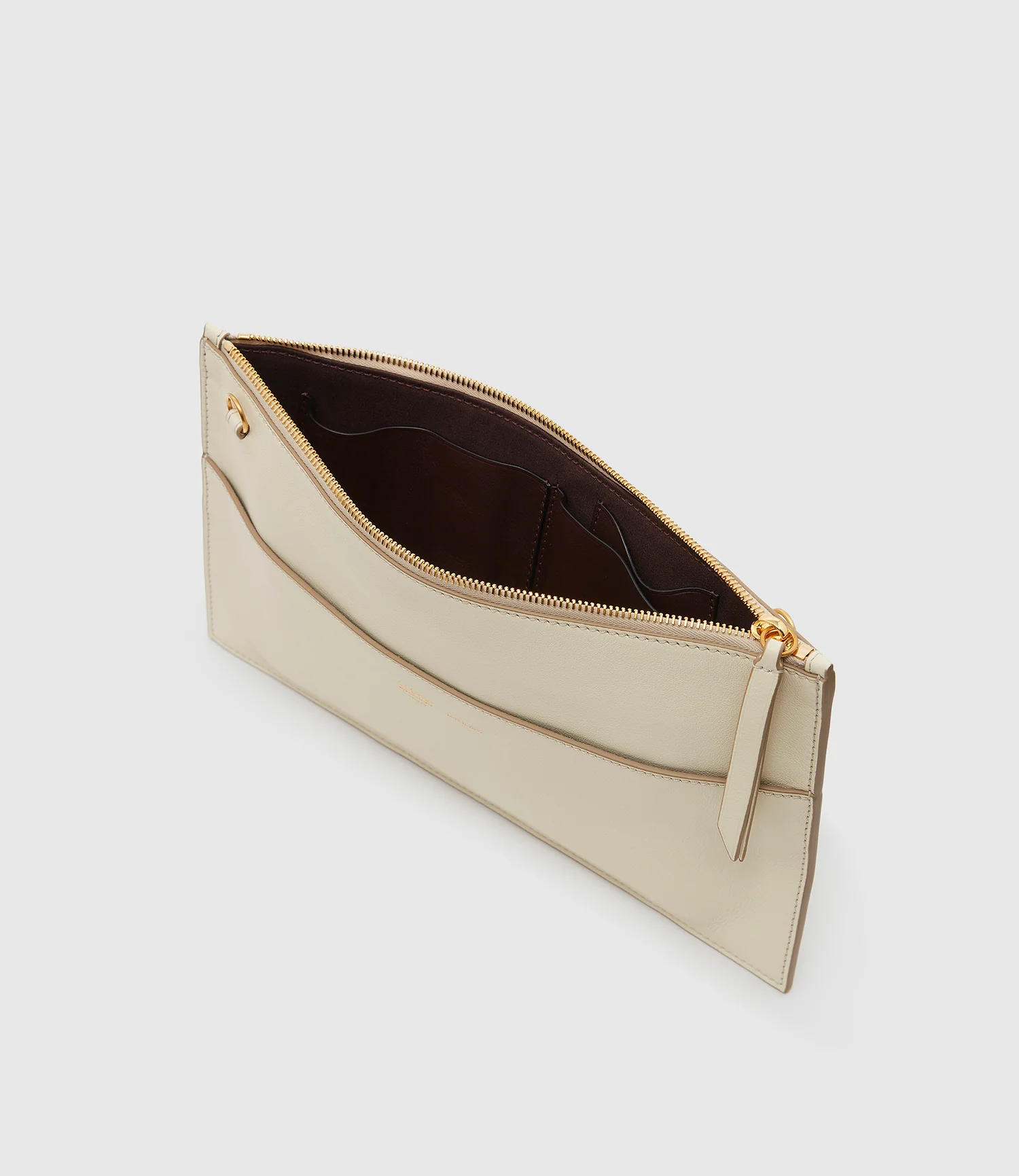 Incognito Clutch Smooth Calfskin White Sand - Image 3