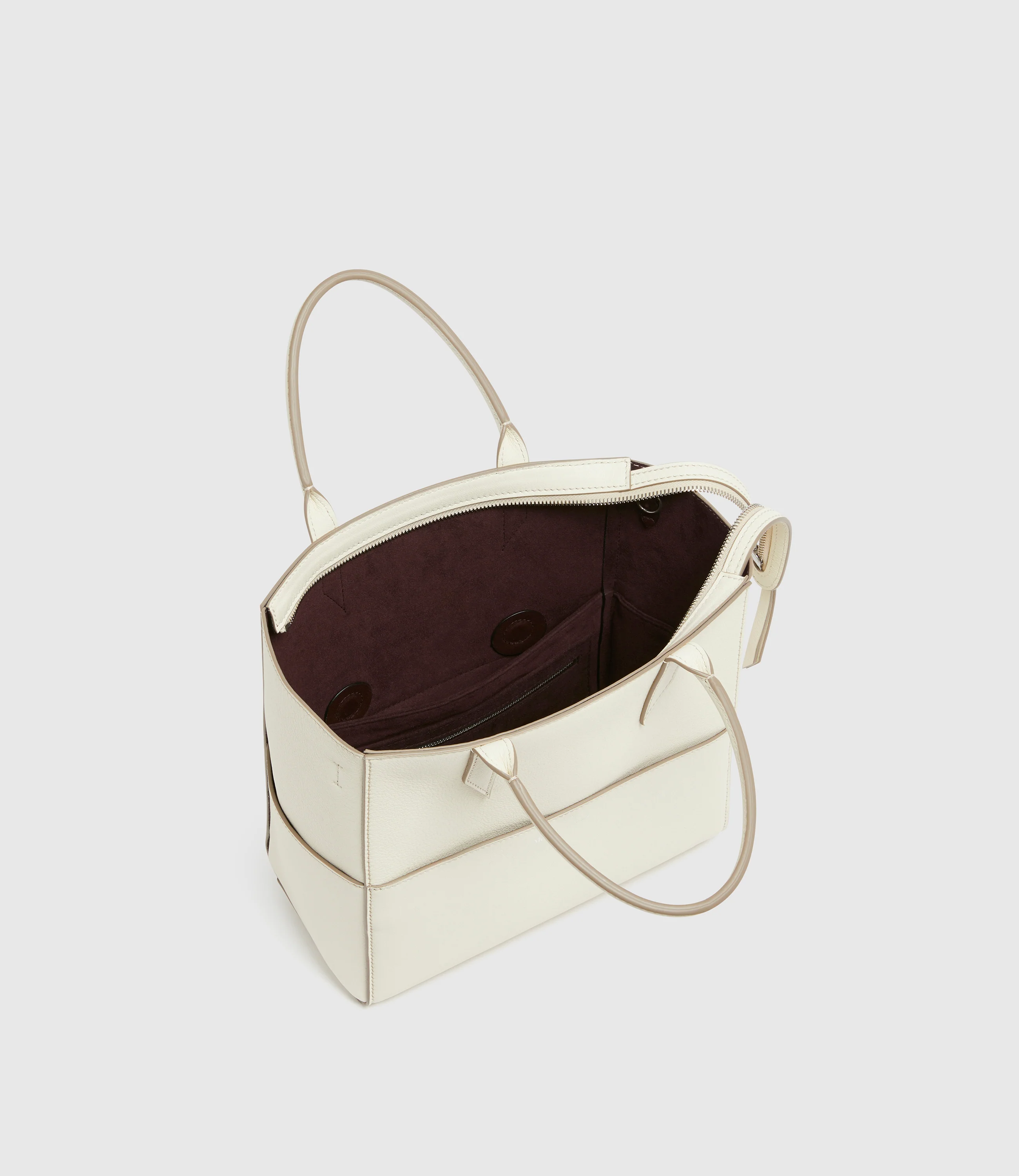 Incognito Cross Body Cabas Smooth Calfskin White Sand - Image 3