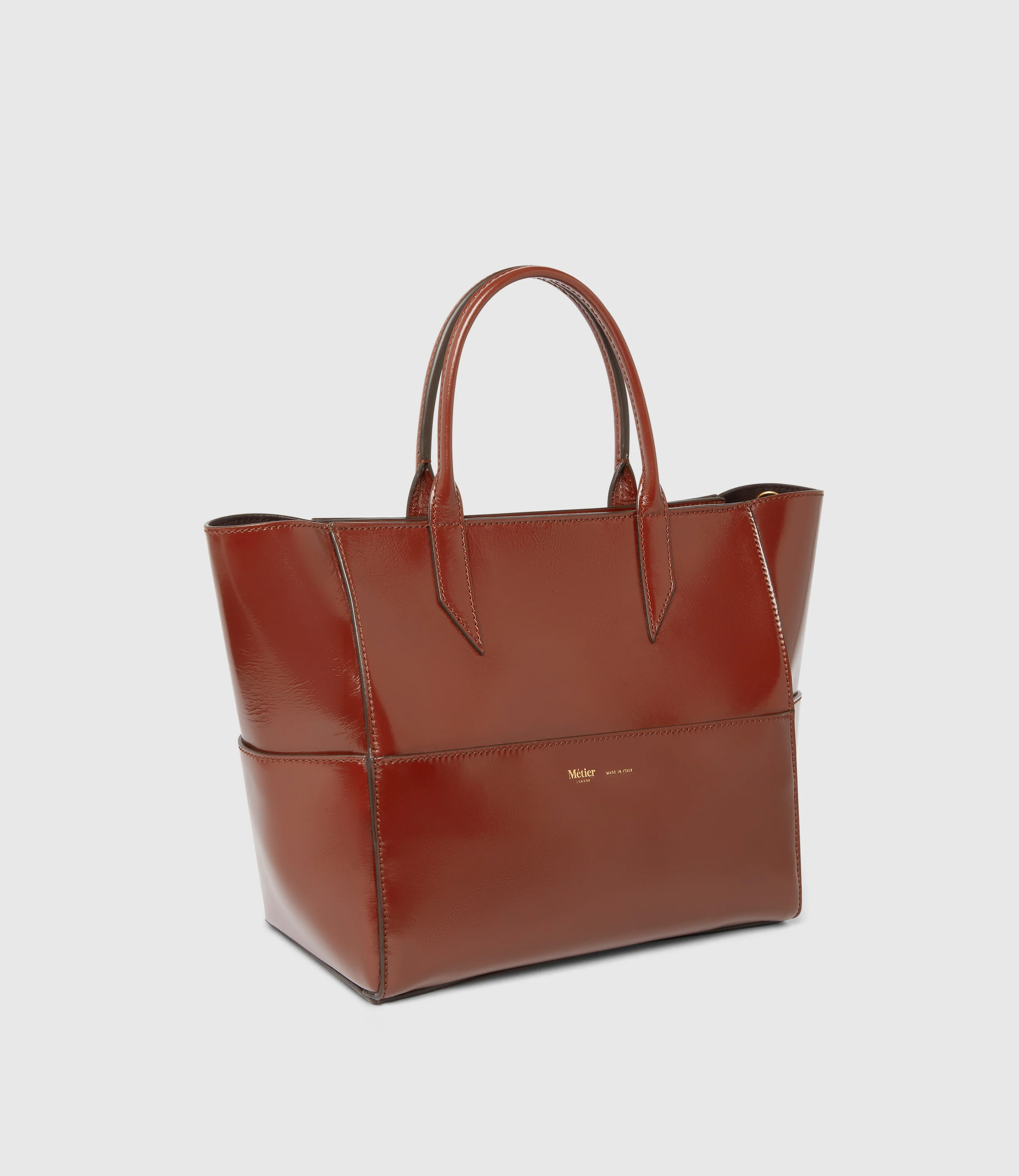Incognito Crossbody Glossy Calfskin Burnt Tobacco - Image 2
