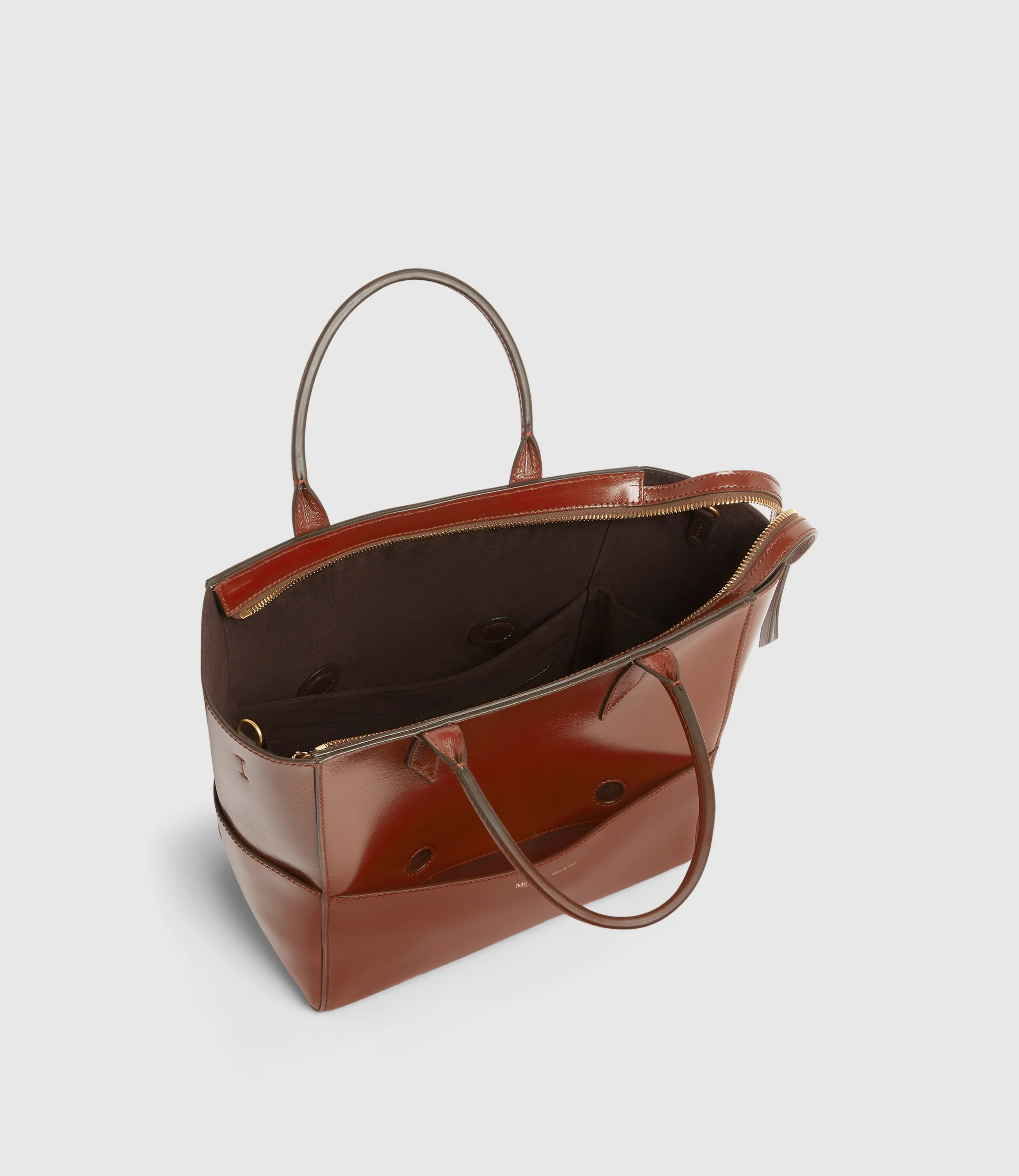 Incognito Crossbody Glossy Calfskin Burnt Tobacco - Image 3