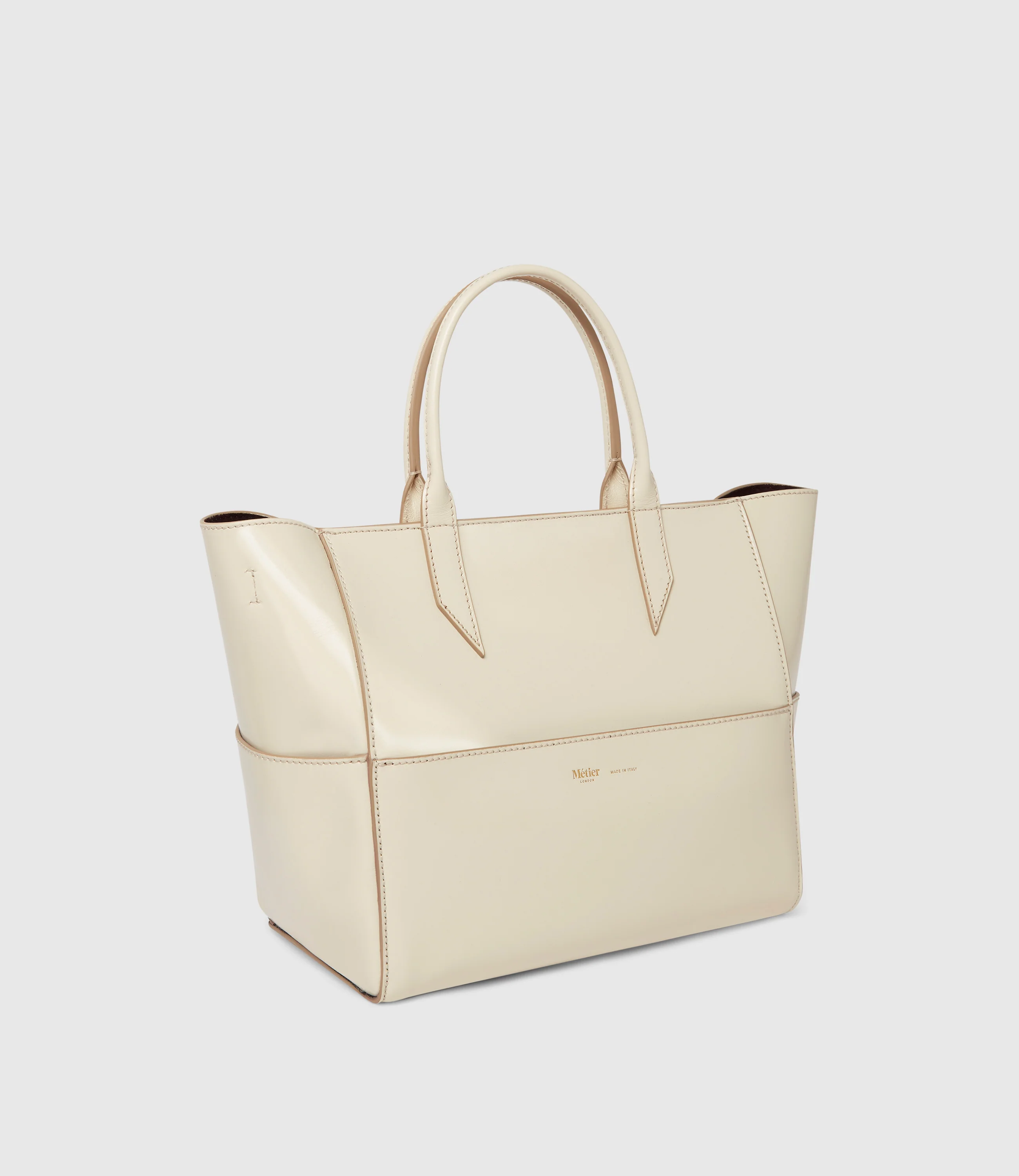 Incognito Crossbody Glossy Calfskin White Sand - Image 2