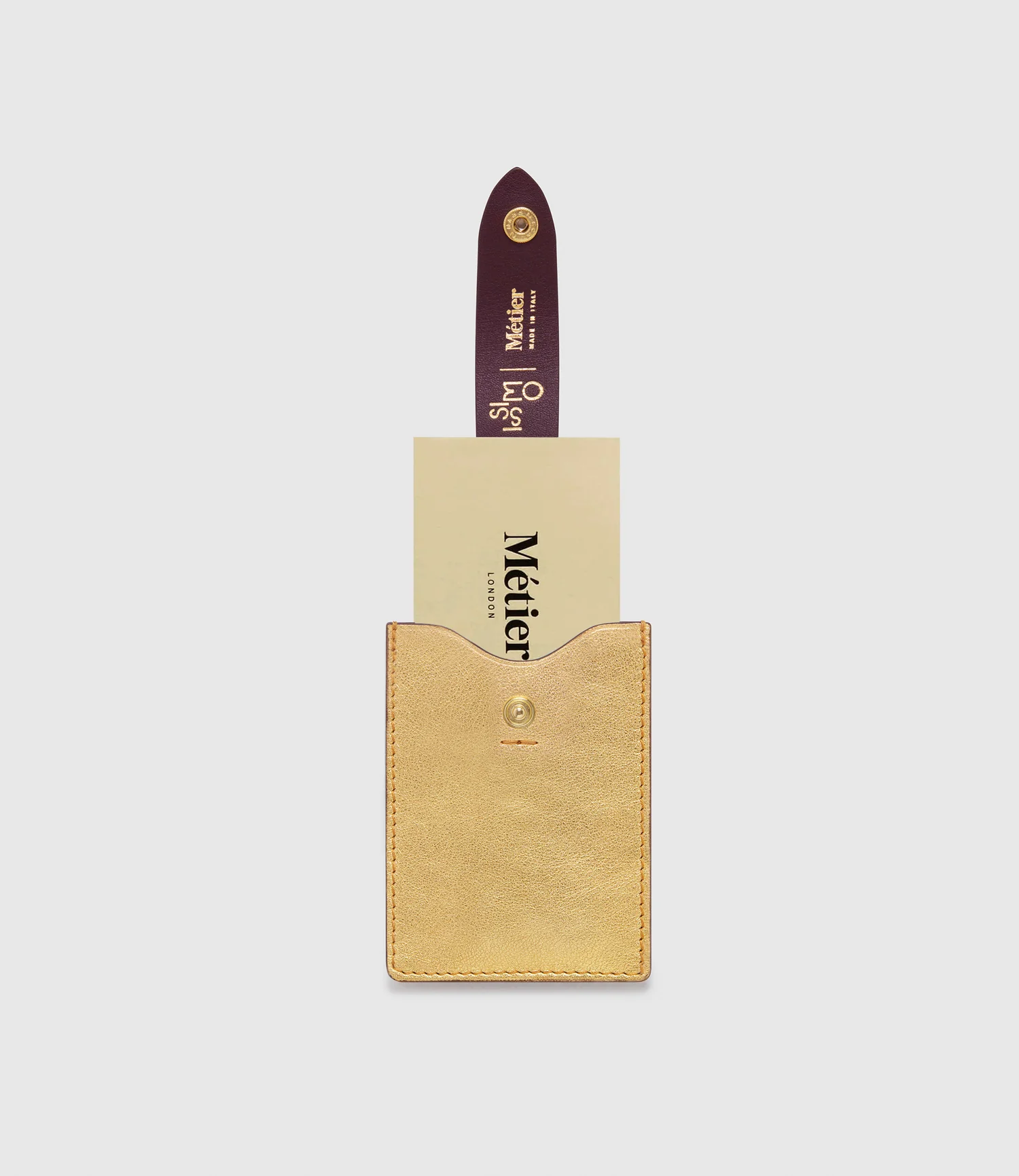 ISSIMO | Métier Small Wallet Metallic Calfskin Gold - Image 3