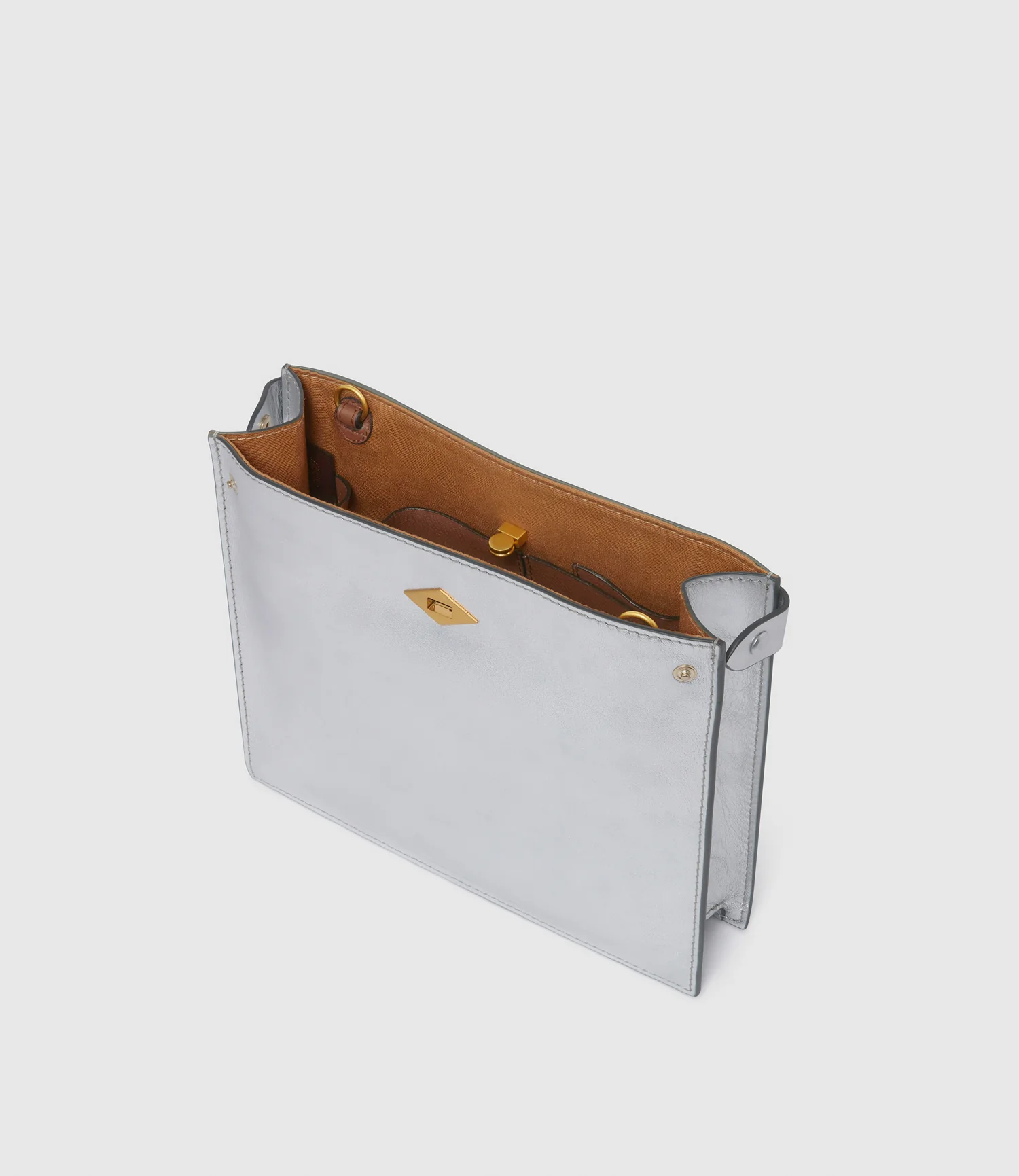 ISSIMO | Métier Stowaway Metallic Calfskin Silver - Image 2