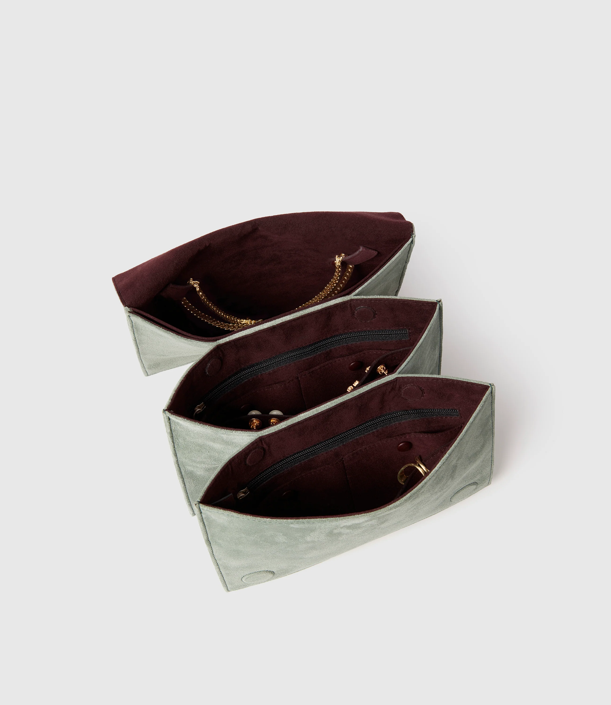 Large Jewellery Travel Case Suede Terra - Image 3