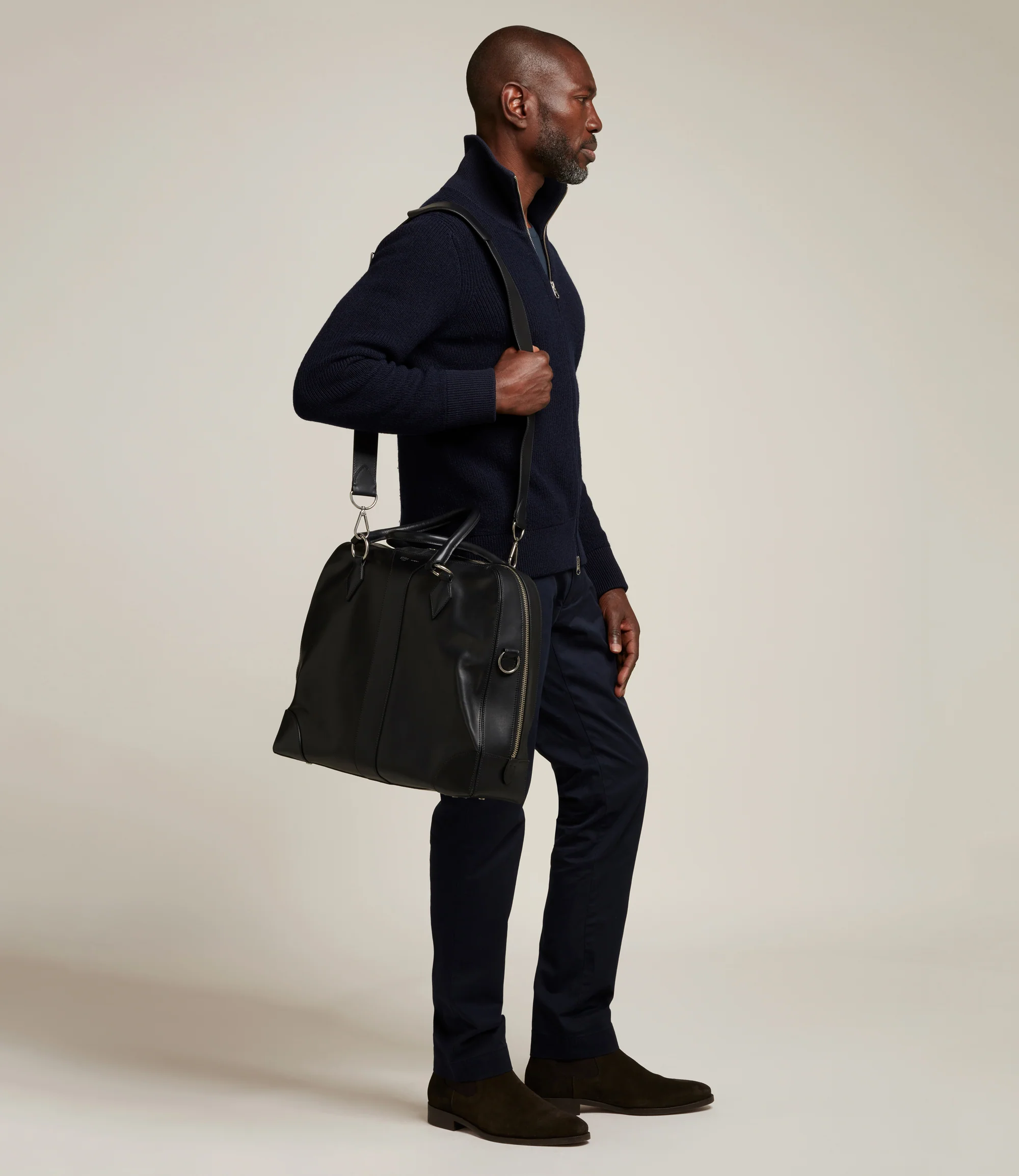 Le Petit Voyage Overnight Briefcase Atelier Calfskin Black - Image 5