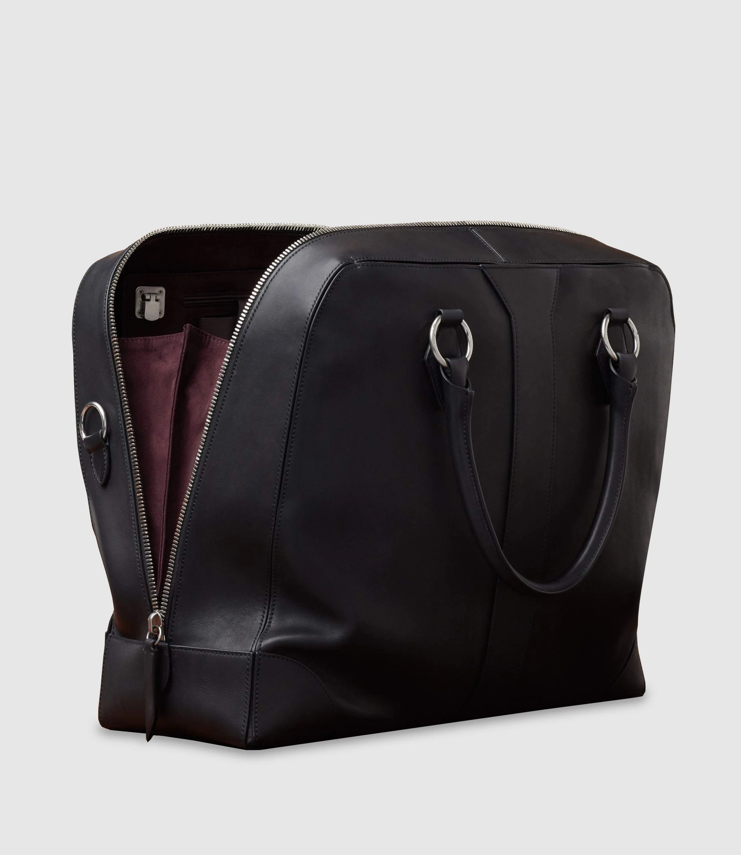 Le Voyage Two to Three Night Bag Natural Calfskin Matte Black - Image 3