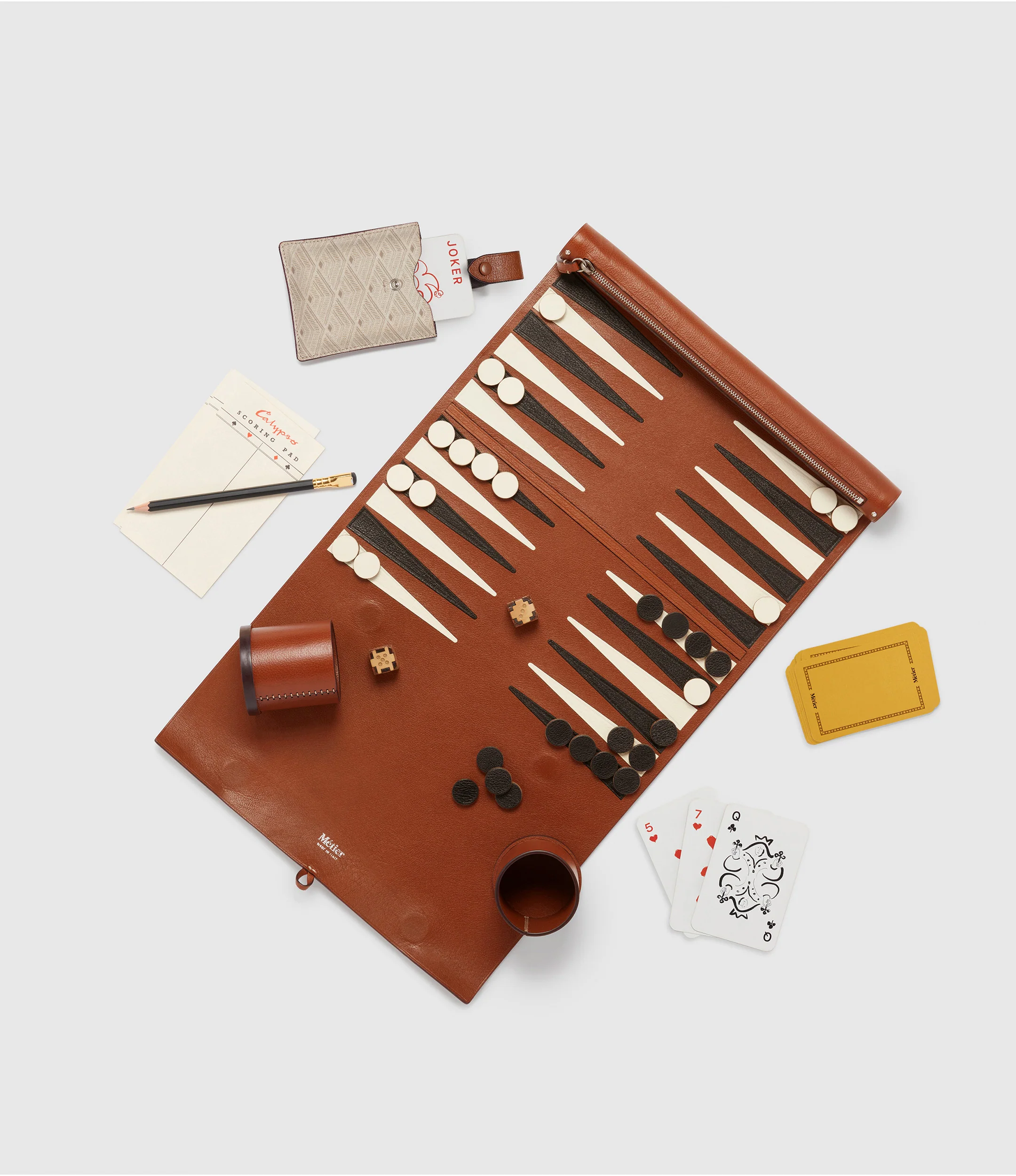 Backgammon Set Buffalo Cognac - Image 4