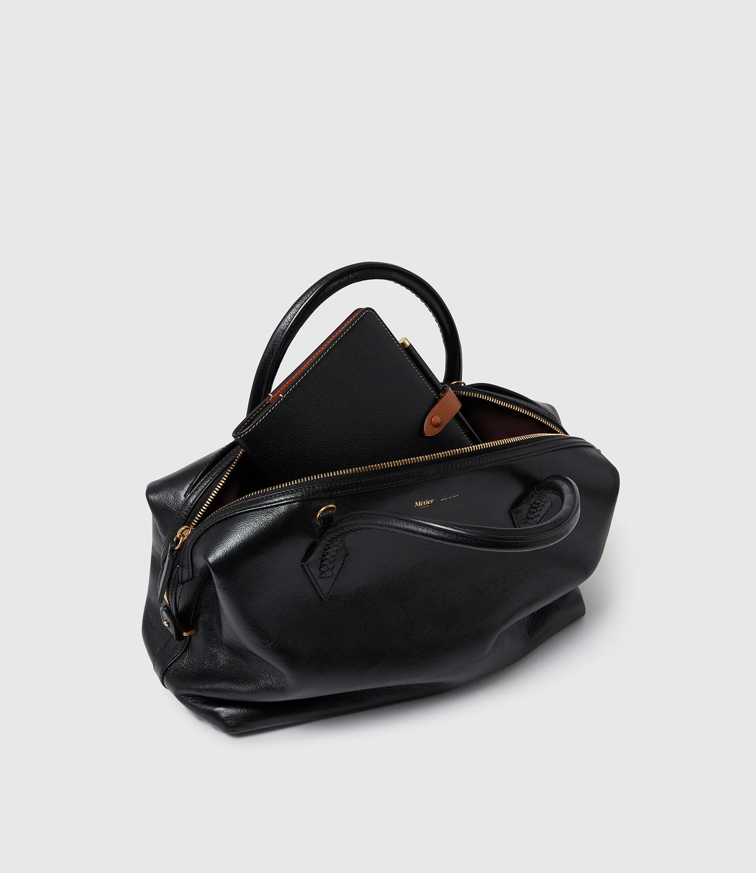 Limited Edition: A5 Notebook Cover Buffalo Black with Cognac - Image 4