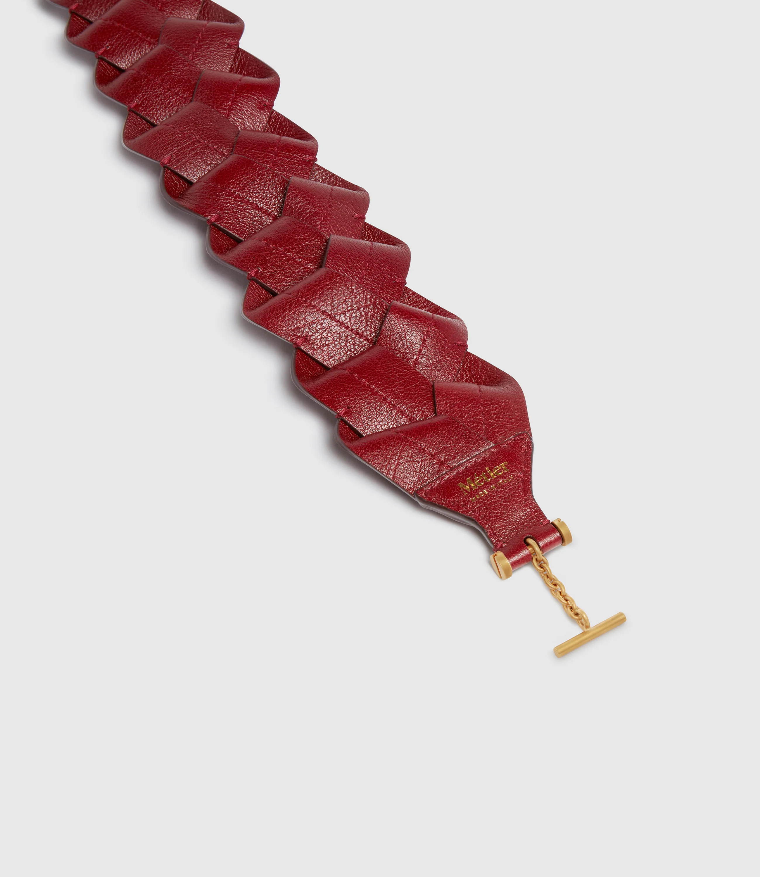 Loose Braided Strap Buffalo Dark Cherry - Image 2