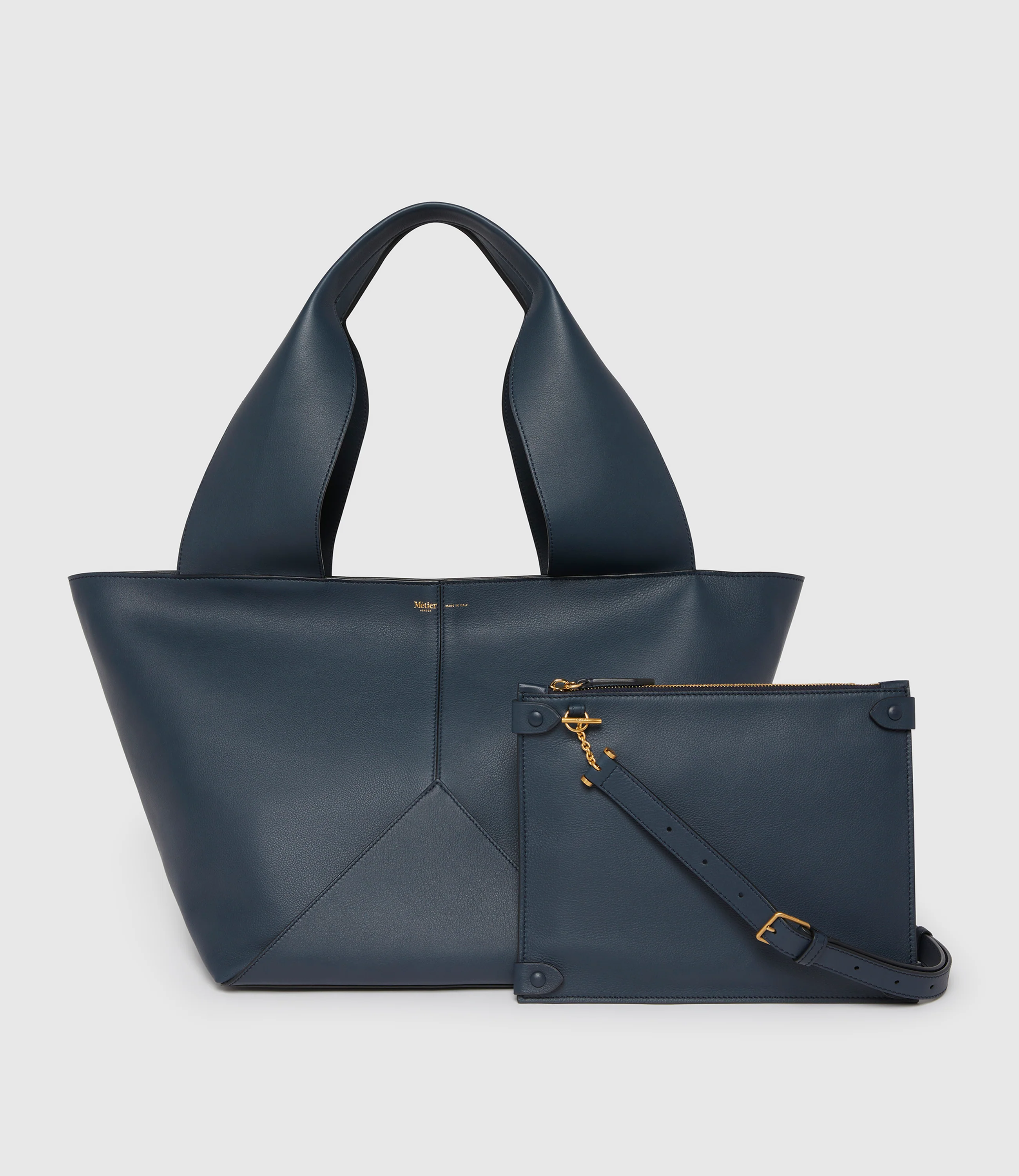 Market Bag Smooth Calfskin Navy - Image 2