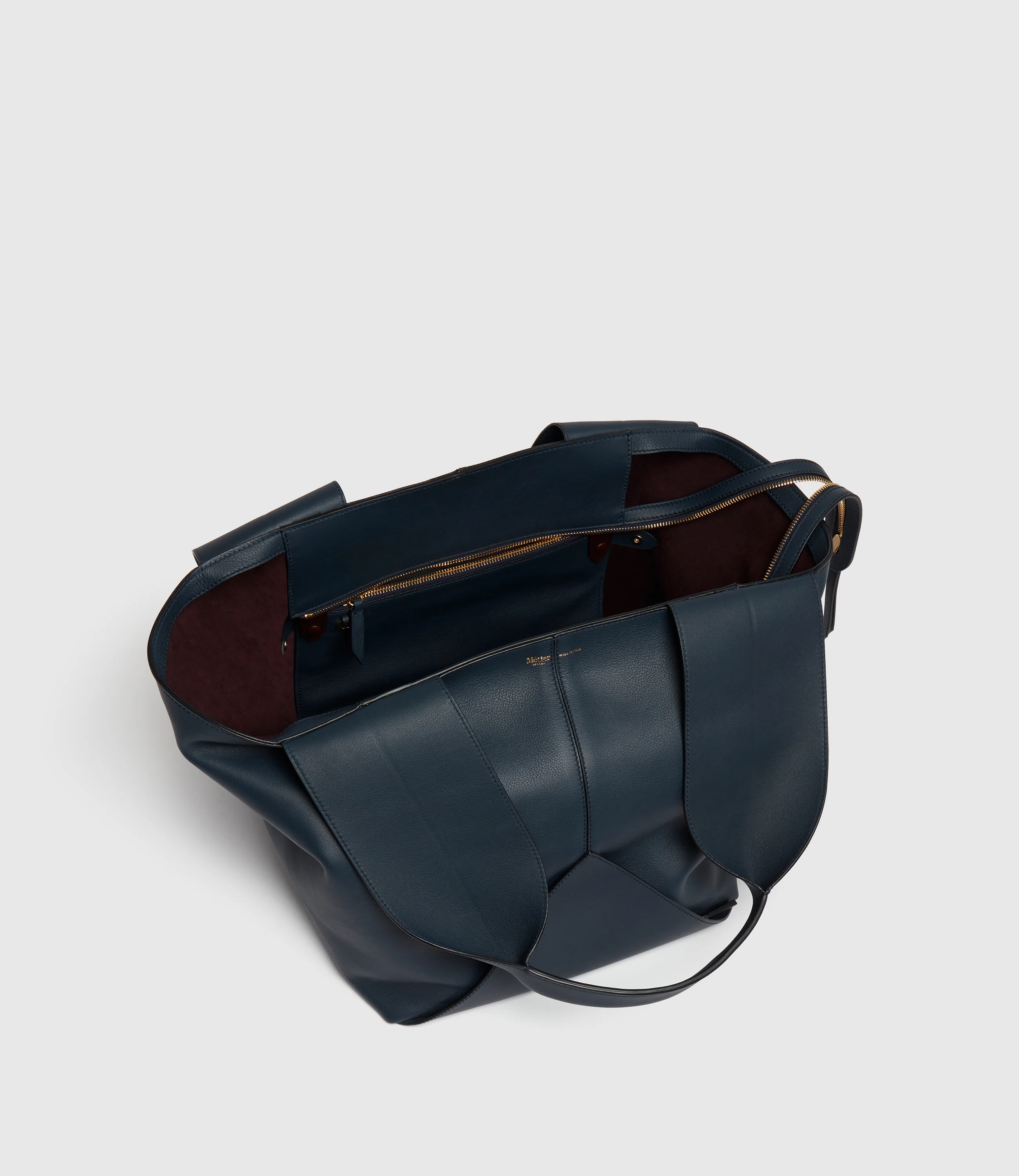 Market Bag Smooth Calfskin Navy - Image 3