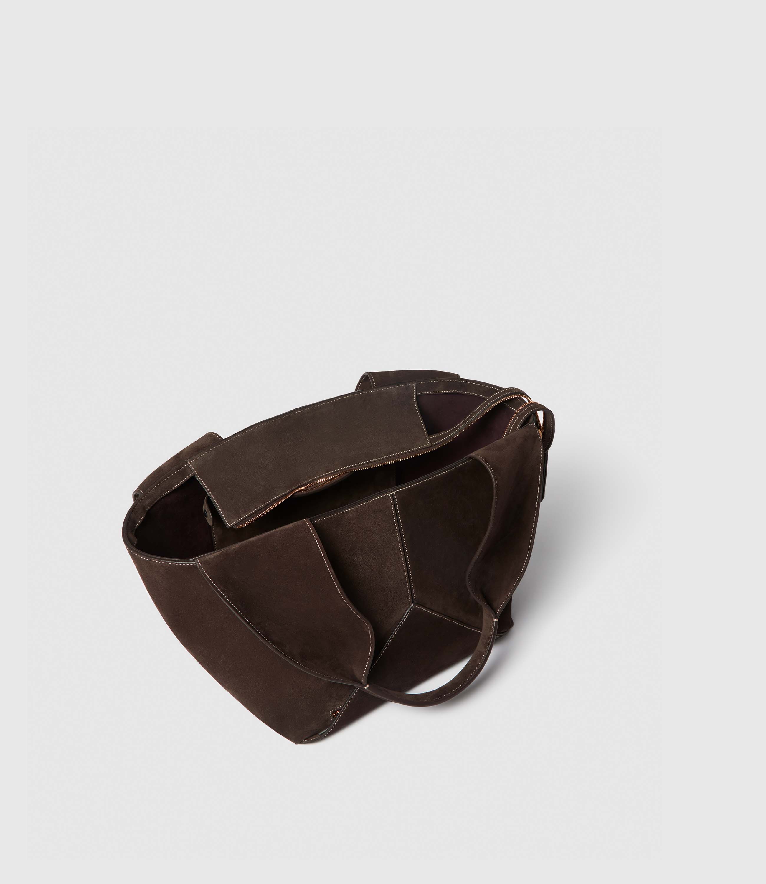 Market Small Suede Chocolate With Salt Stitching - Image 3