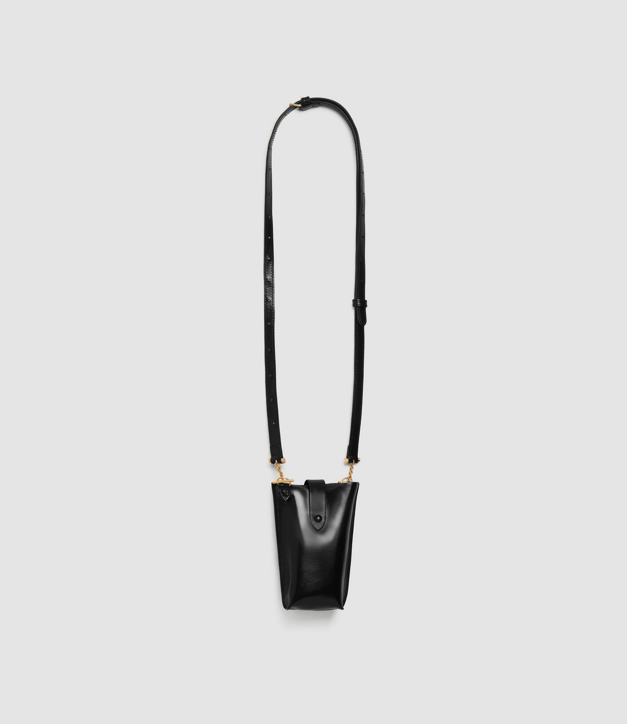 Minimalist Double Glossy Calfskin Black - Image 2
