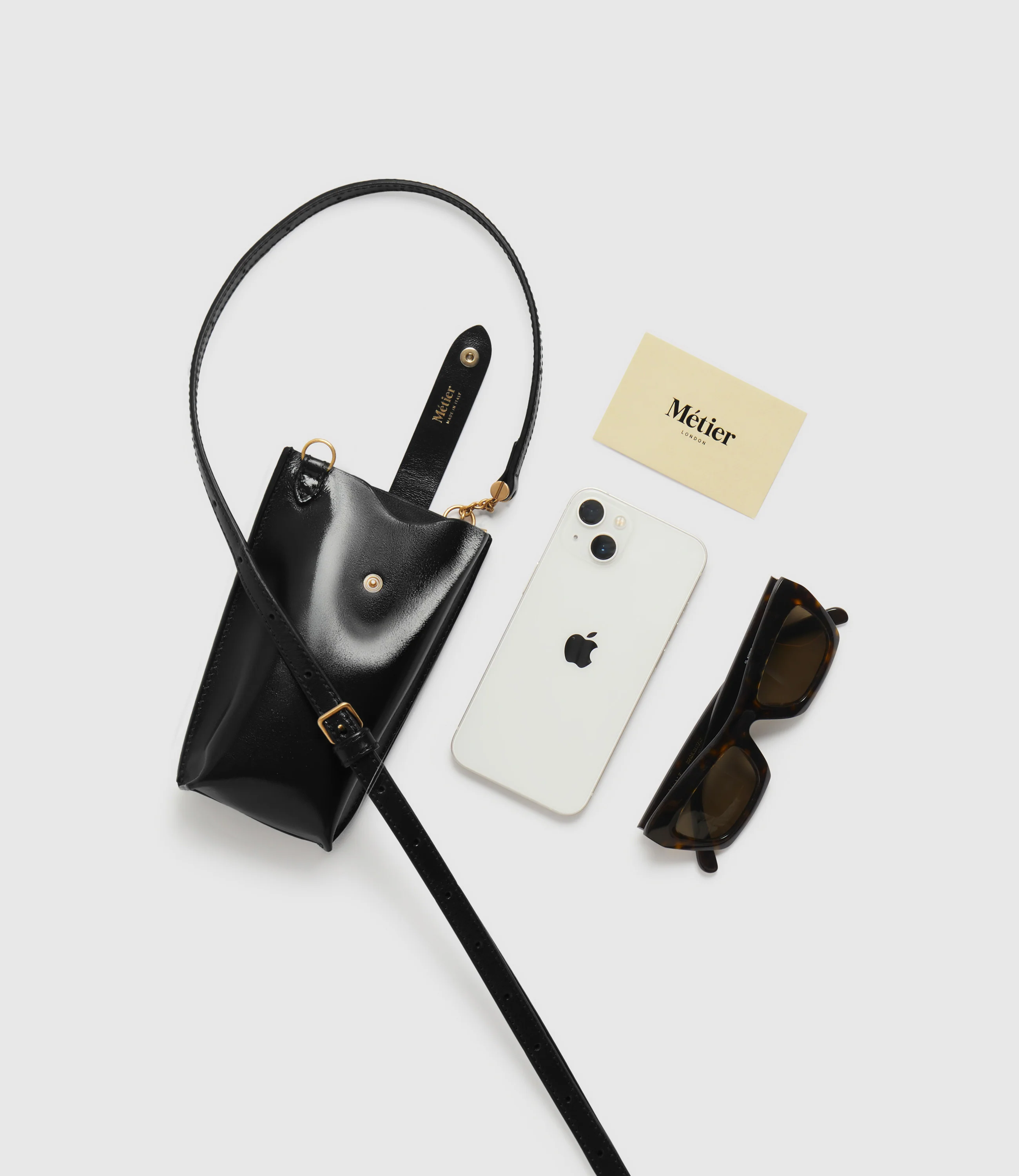Minimalist Double Glossy Calfskin Black - Image 3