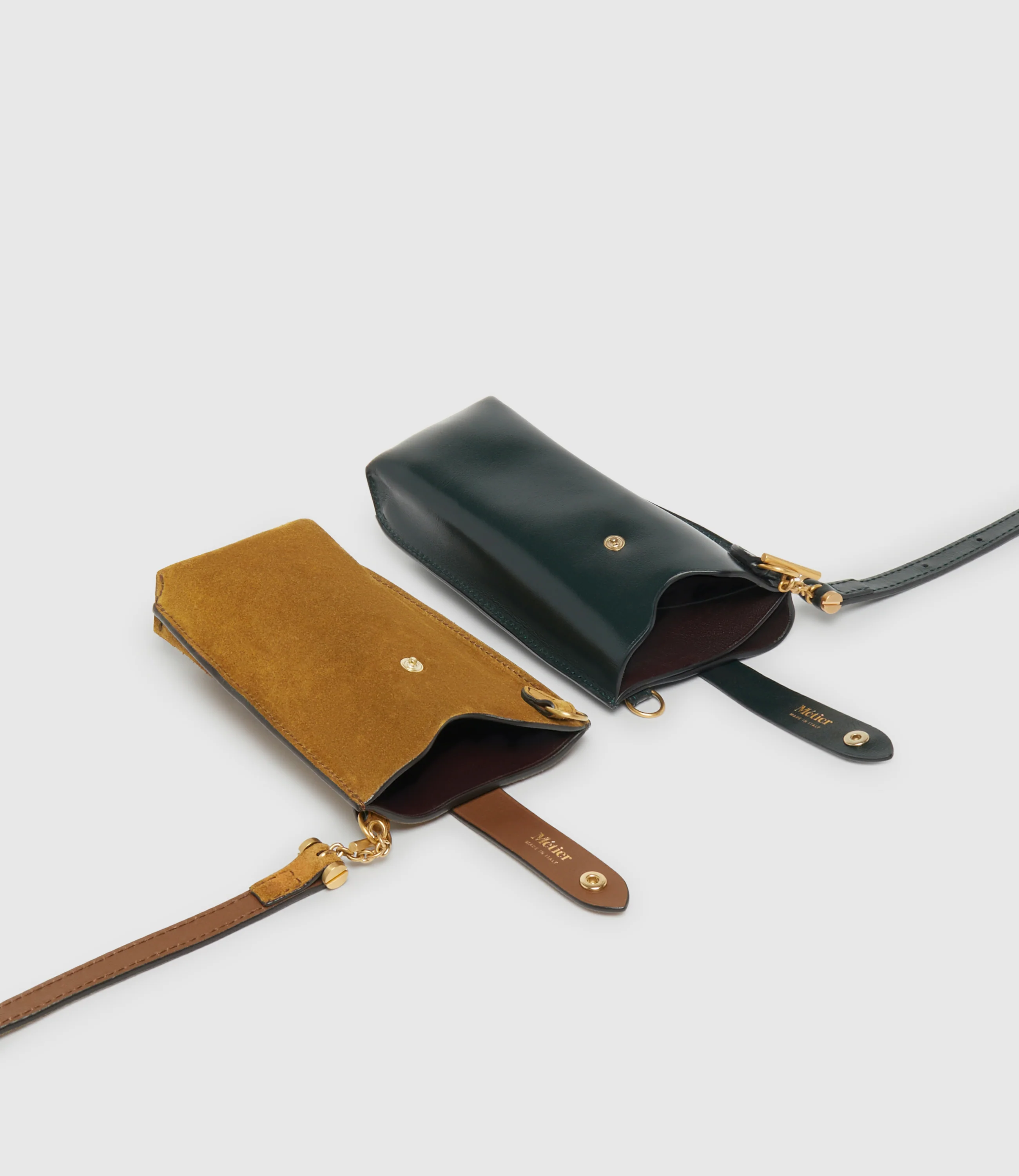 Minimalist Double Glossy Calfskin Forest Green - Image 6