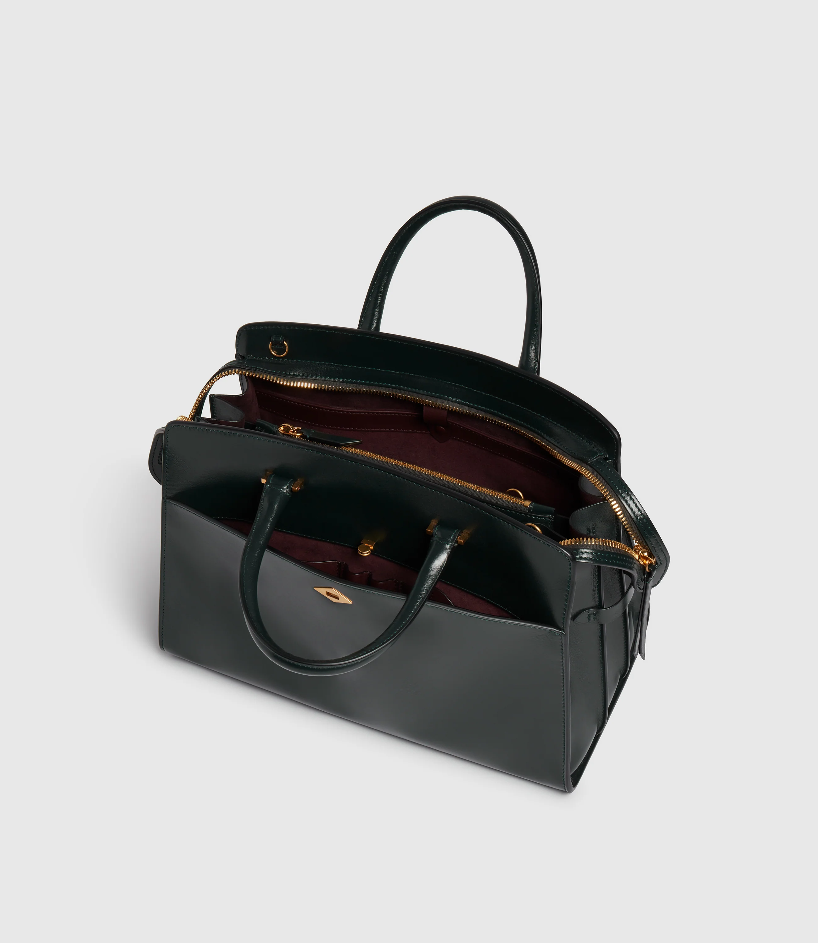 Private Eye Glossy Calfskin Forest Green - Image 3
