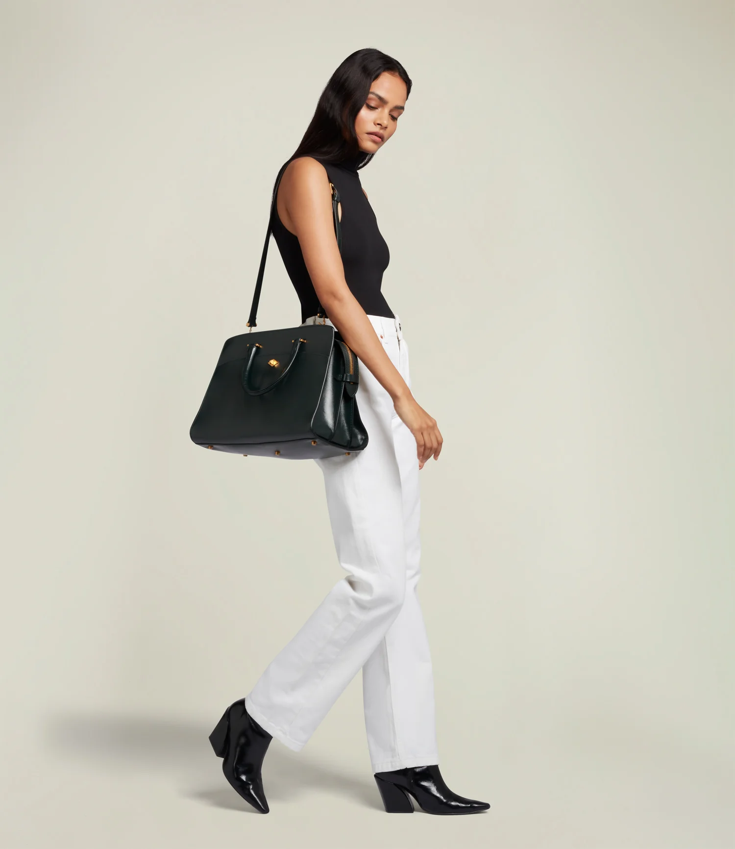 Private Eye Glossy Calfskin Forest Green - Image 4