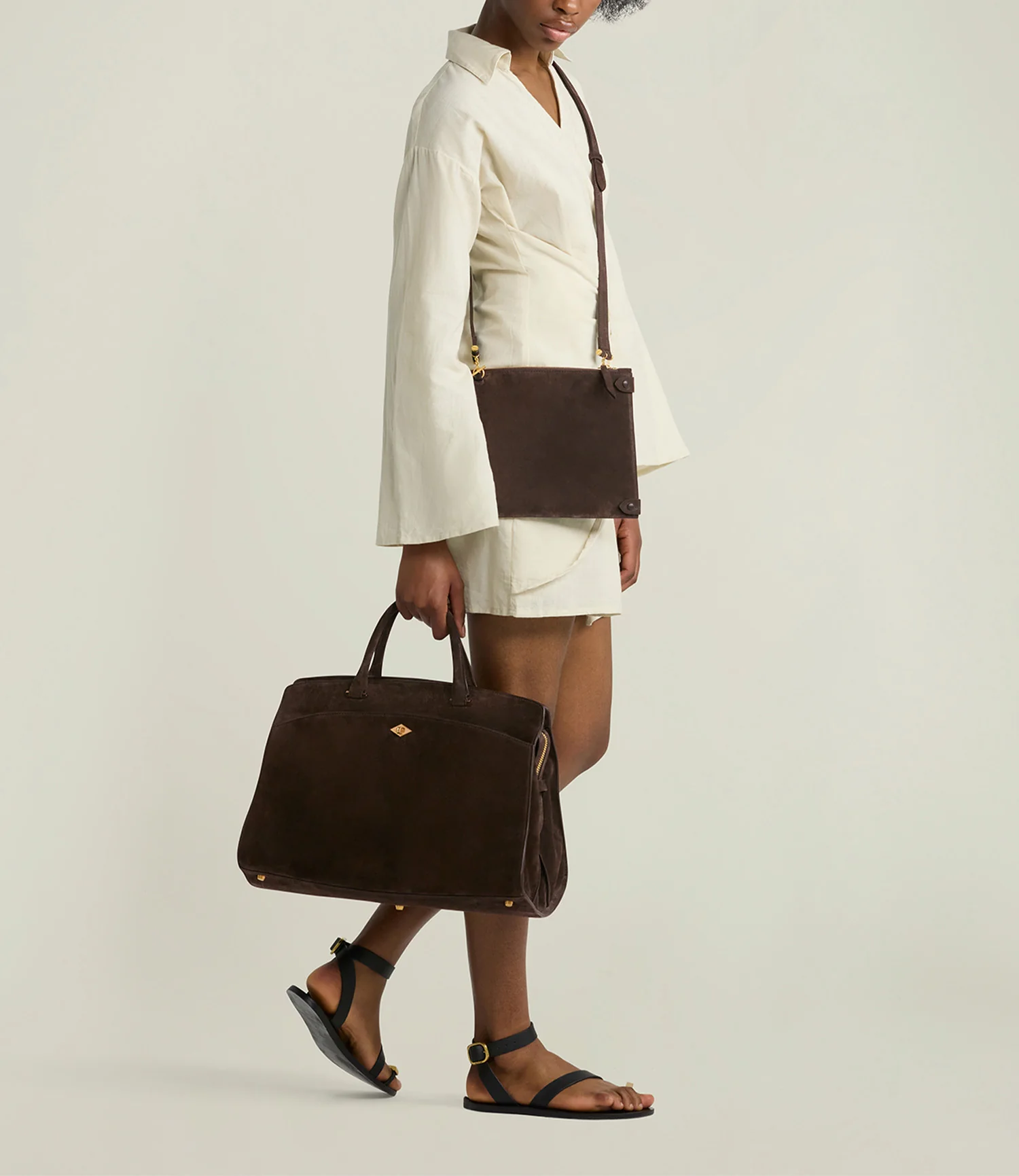 Private Eye Large Suede Chocolate - Image 2