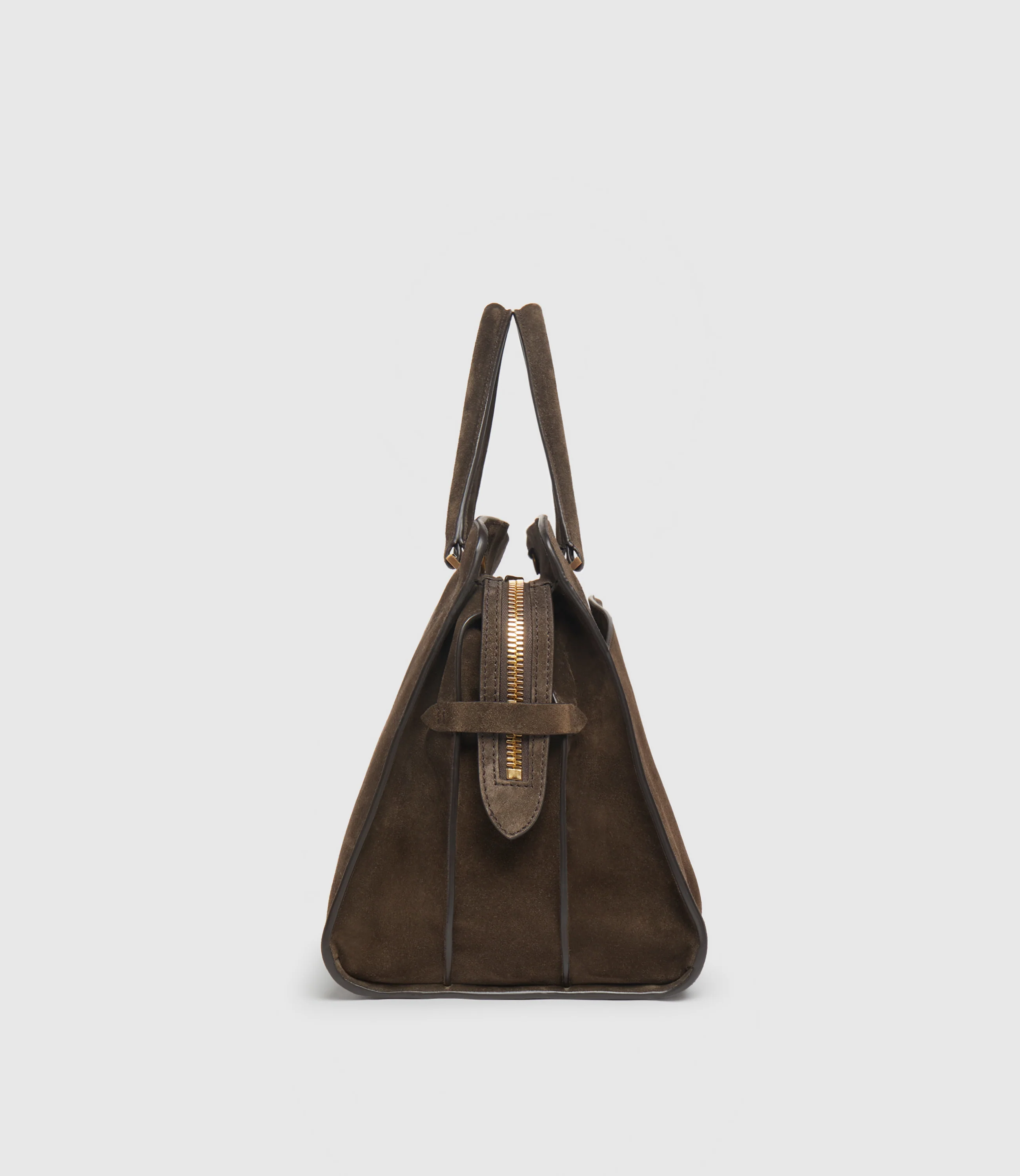 Private Eye Bag with Shoulder Strap Suede Chocolate - Image 4