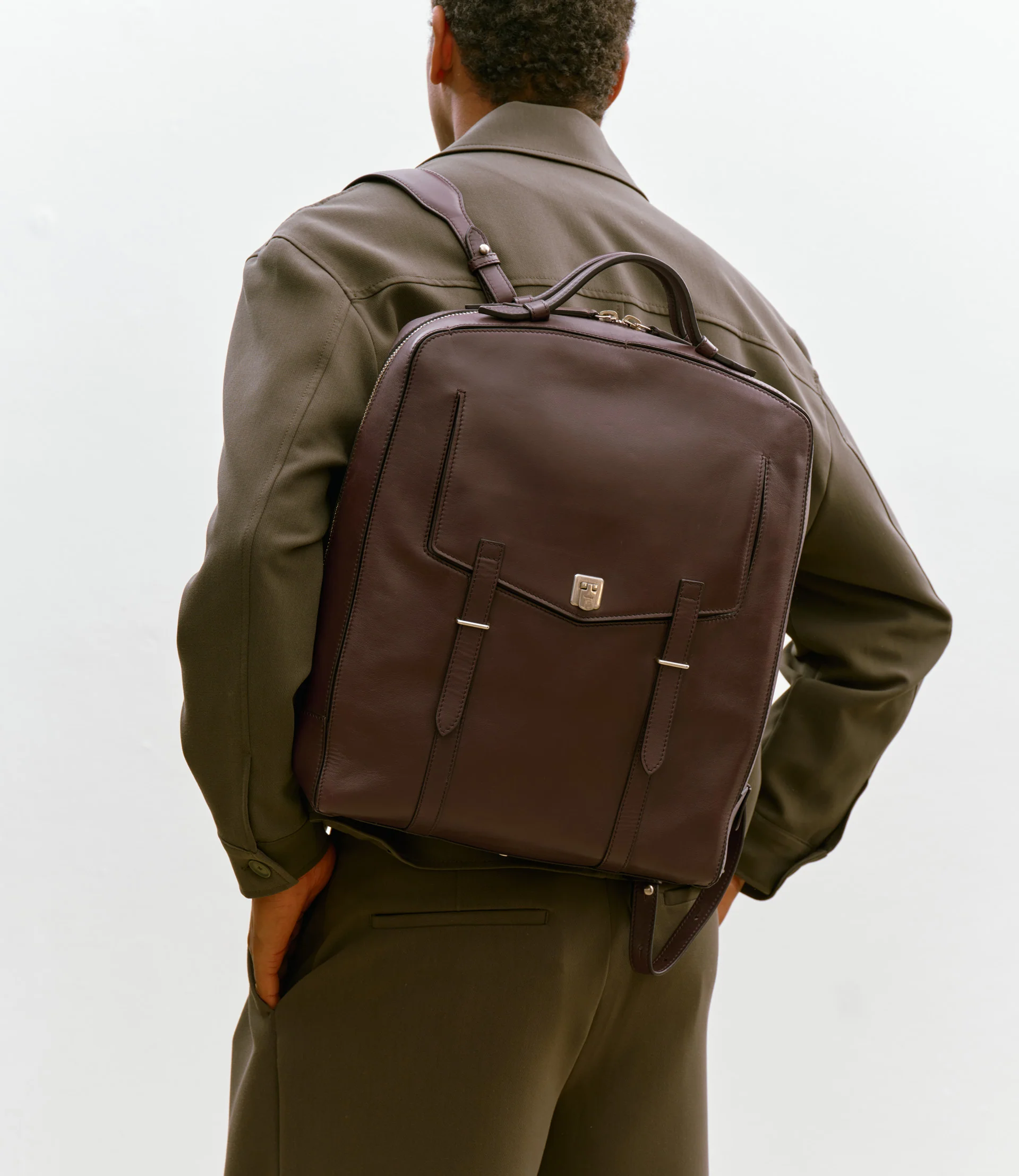 Rider Backpack Rodeo Calfskin Maduro Brown - Image 2