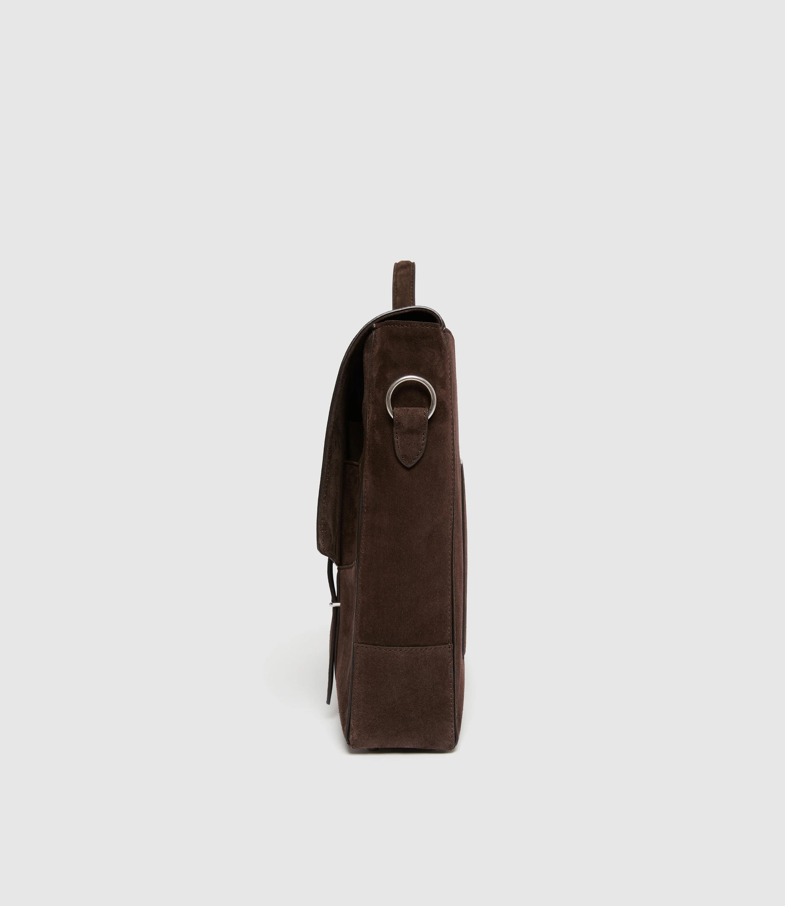 Rider Briefcase Suede Chocolate - Image 4