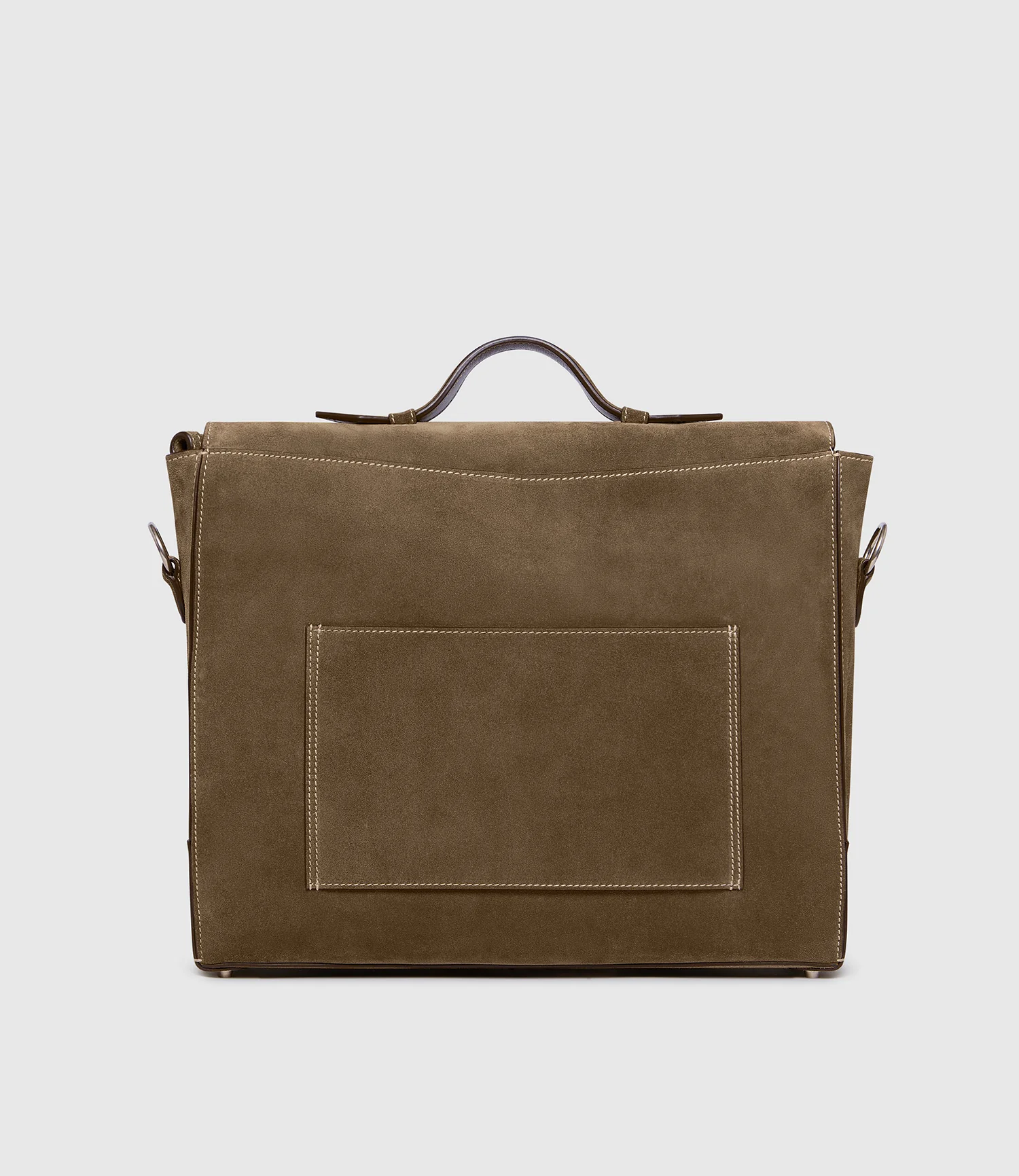 Rider Briefcase Suede Khaki - Image 6