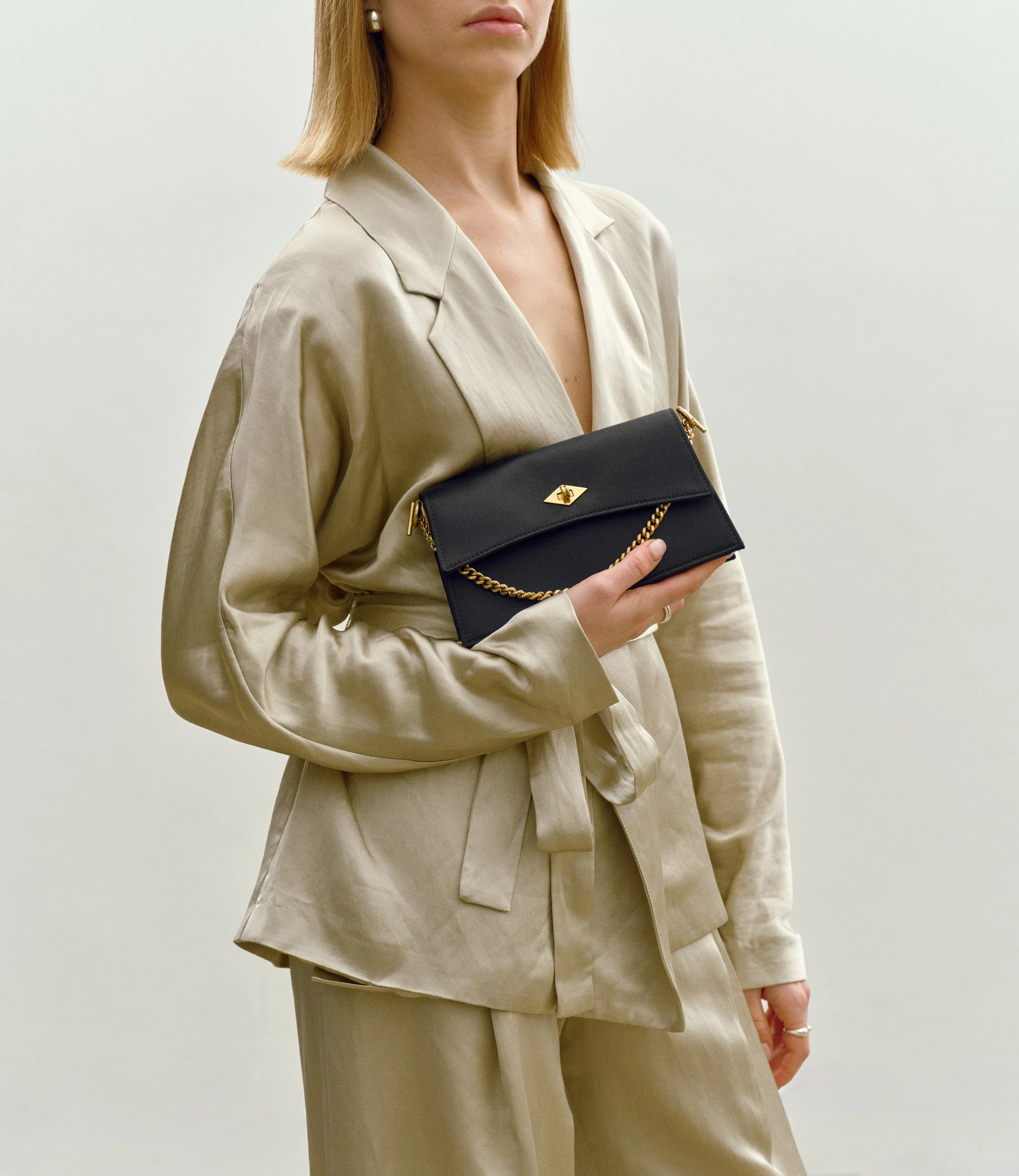 Roma Mini Silk Satin Black - Image 4