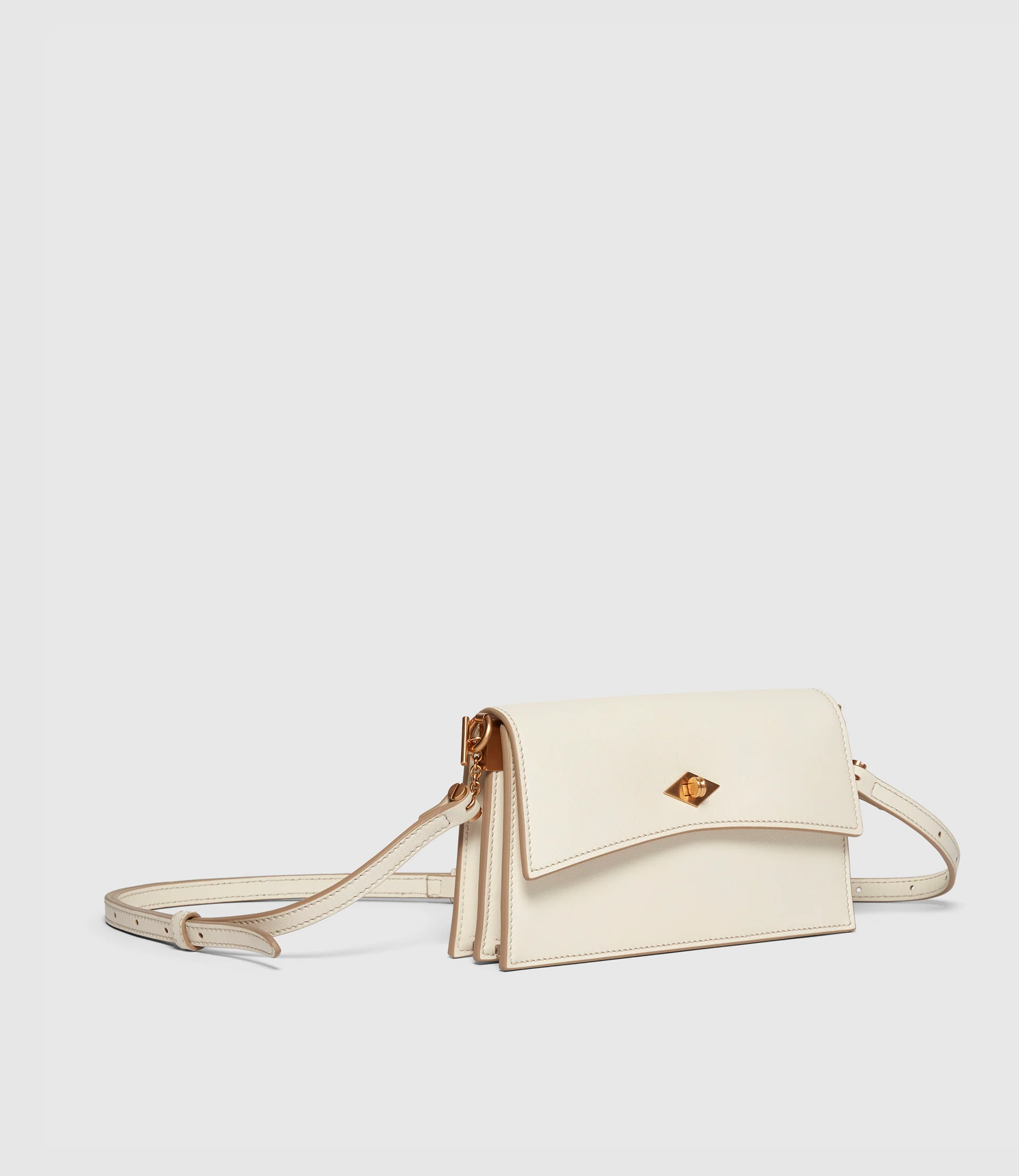 Roma Mini Clutch Smooth Calfskin White Sand - Image 2