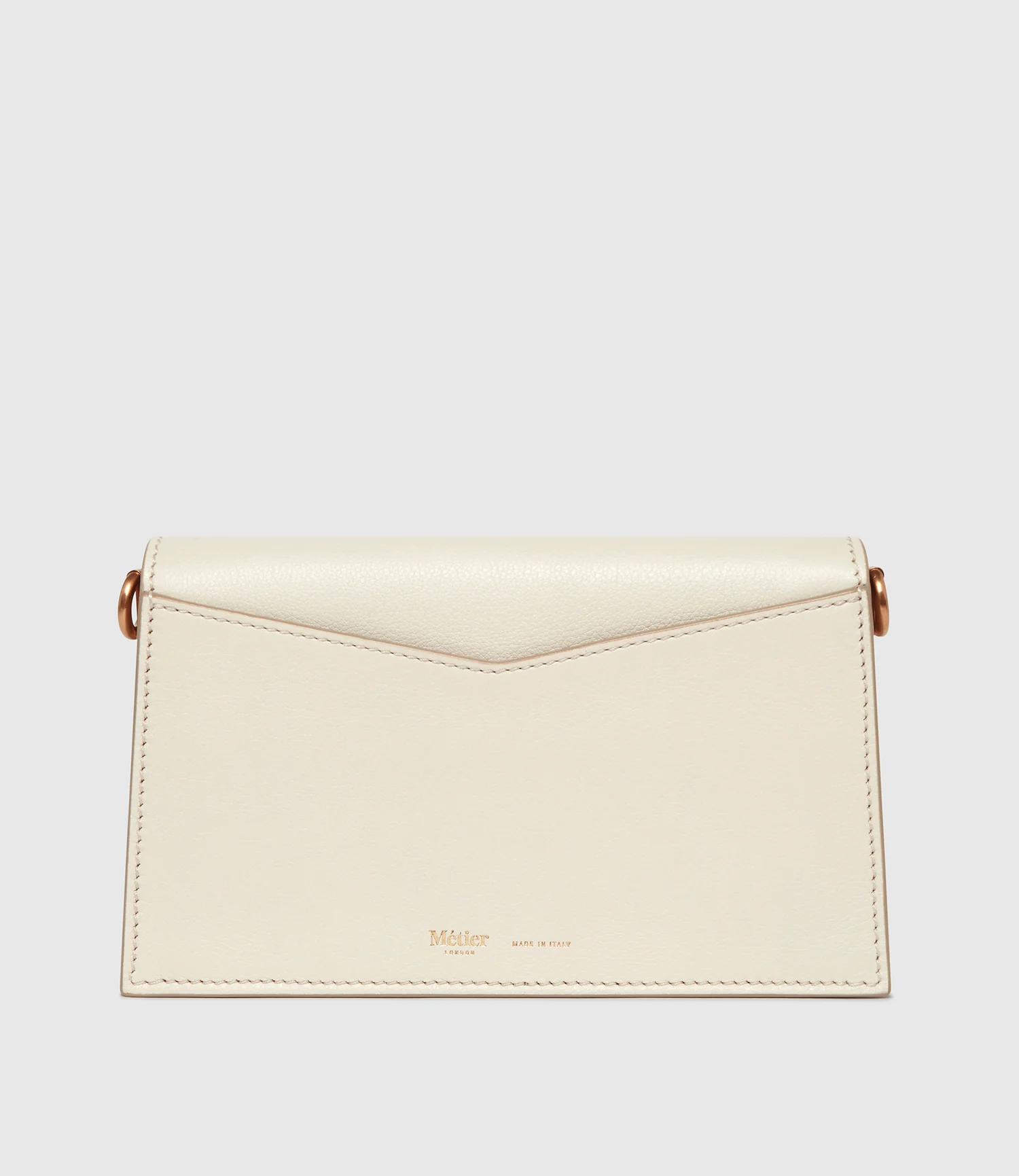 Roma Mini Clutch Smooth Calfskin White Sand - Image 3