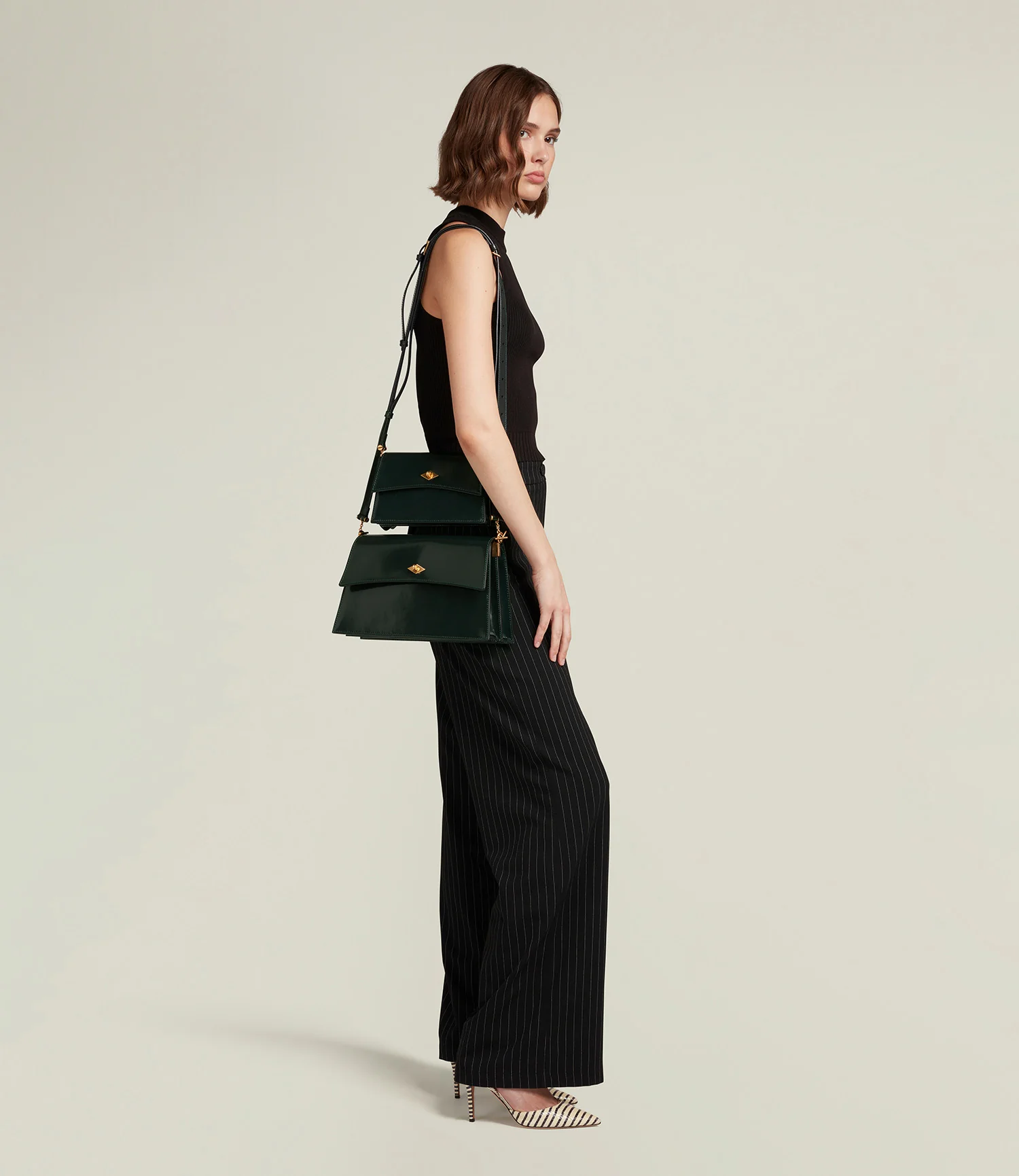 Roma Mini Glossy Calfskin Forest Green - Image 6