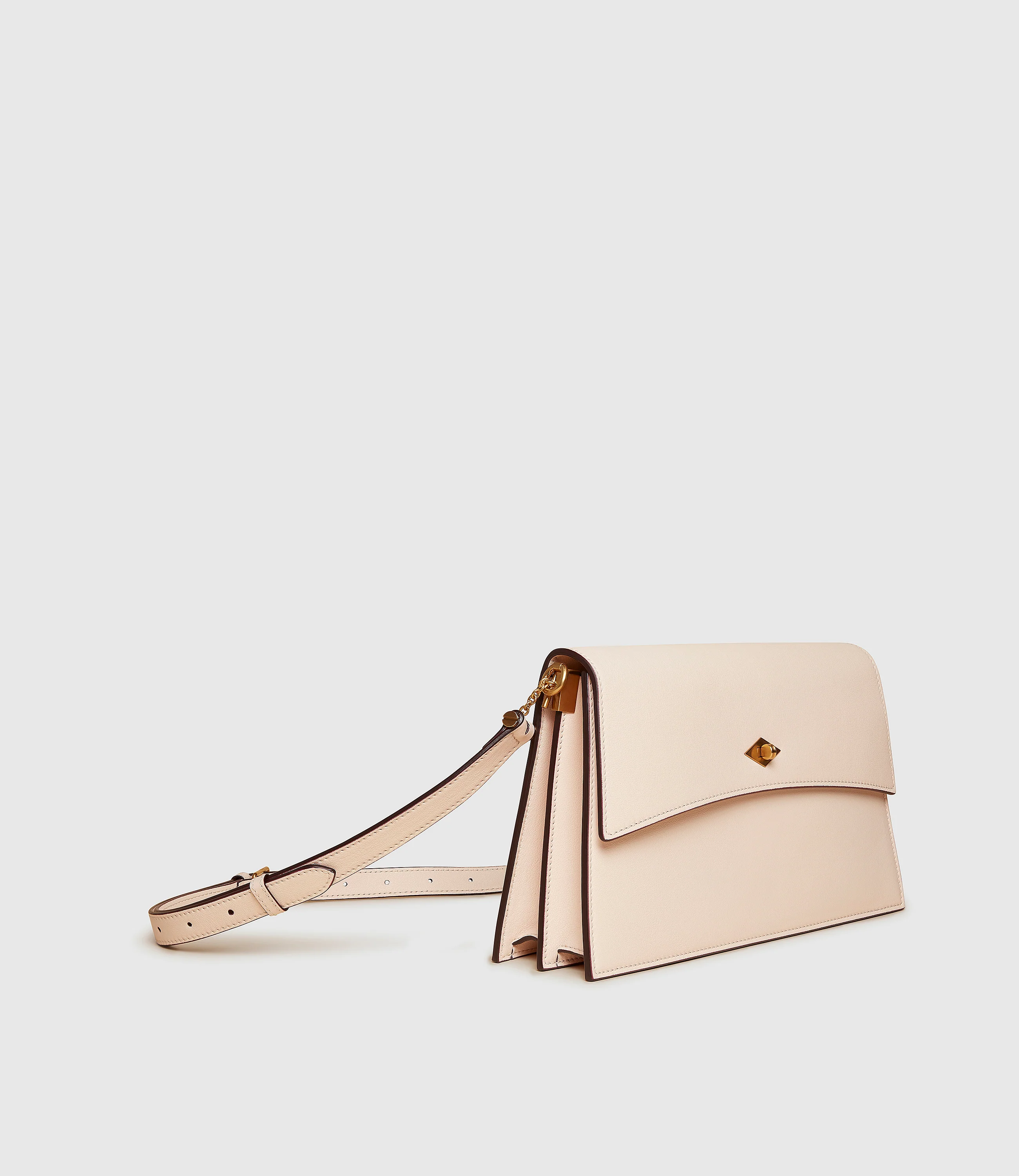 Roma Shoulder Bag Smooth Calfskin Blush - Image 2