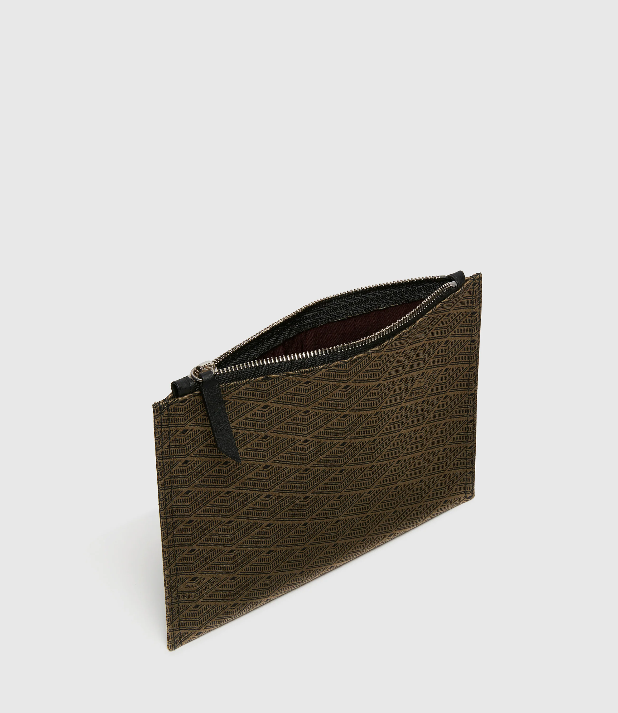 Small Flat Pouch Jacquard Gold - Image 2