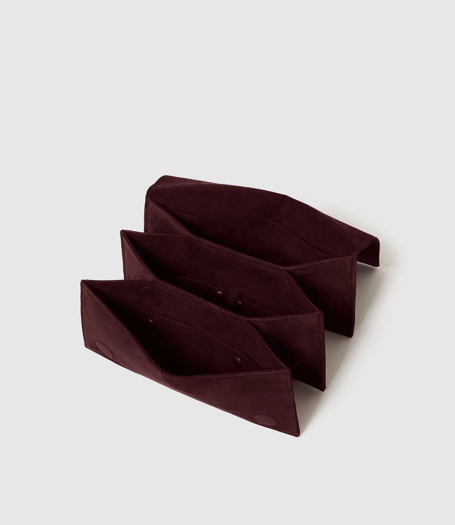 Small Jewellery Travel Case Buttery Suede Amarone - Image 2