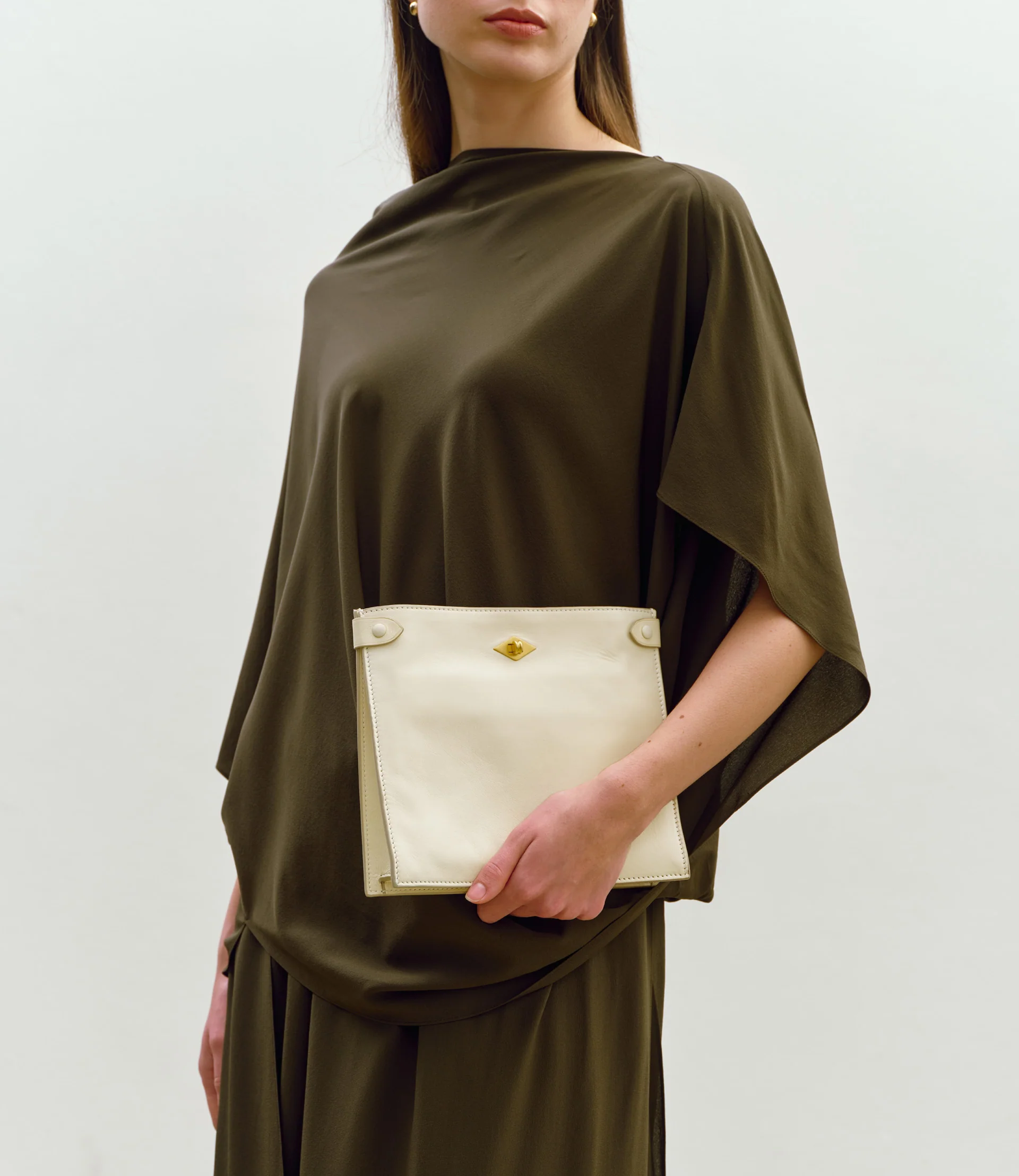 Stowaway Crossbody Buttery Nappa Crème with Gold Hardware - Image 2