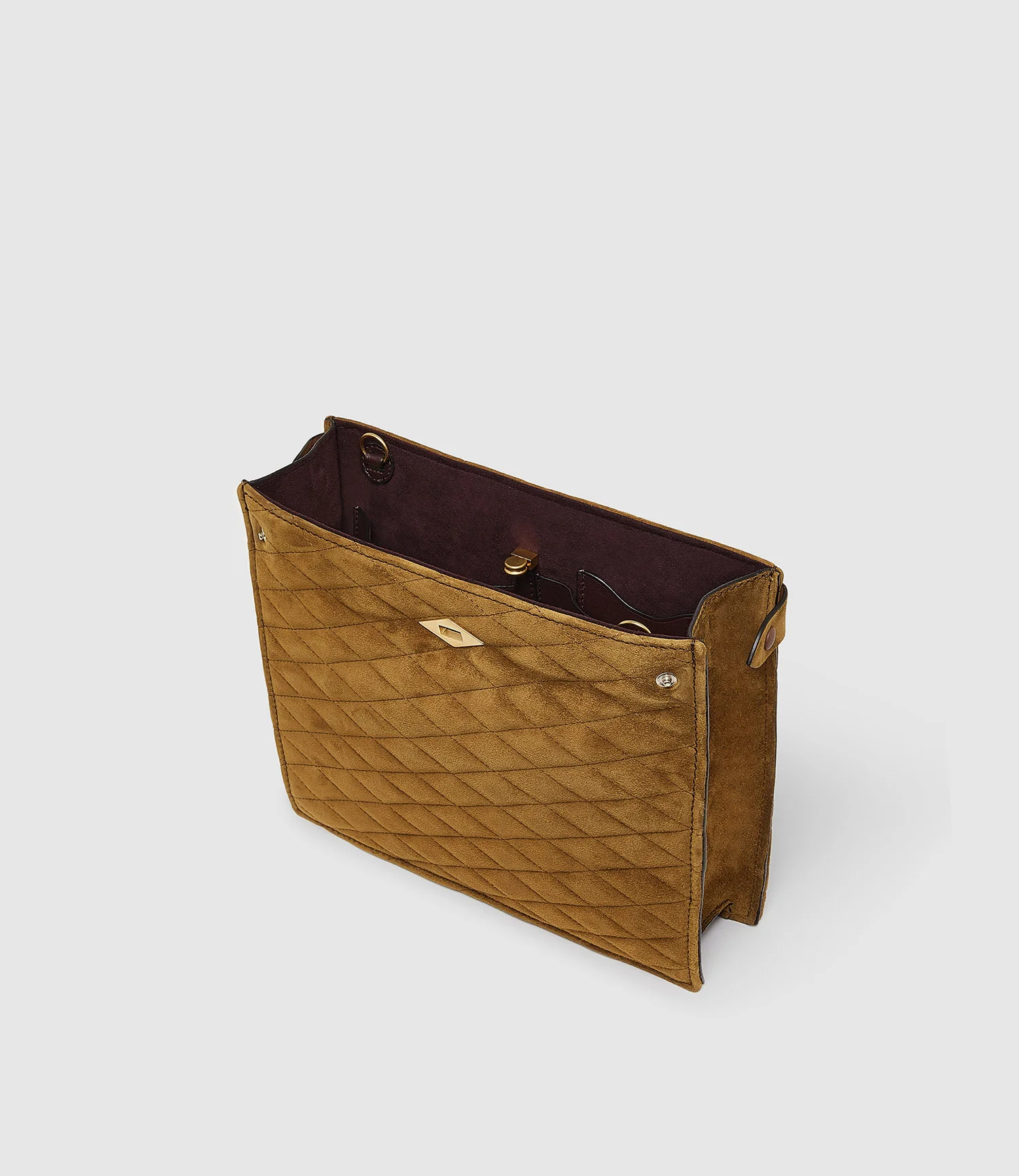 Stowaway Crossbody Buttery Suede Diamond Quilt Marrakech - Image 3