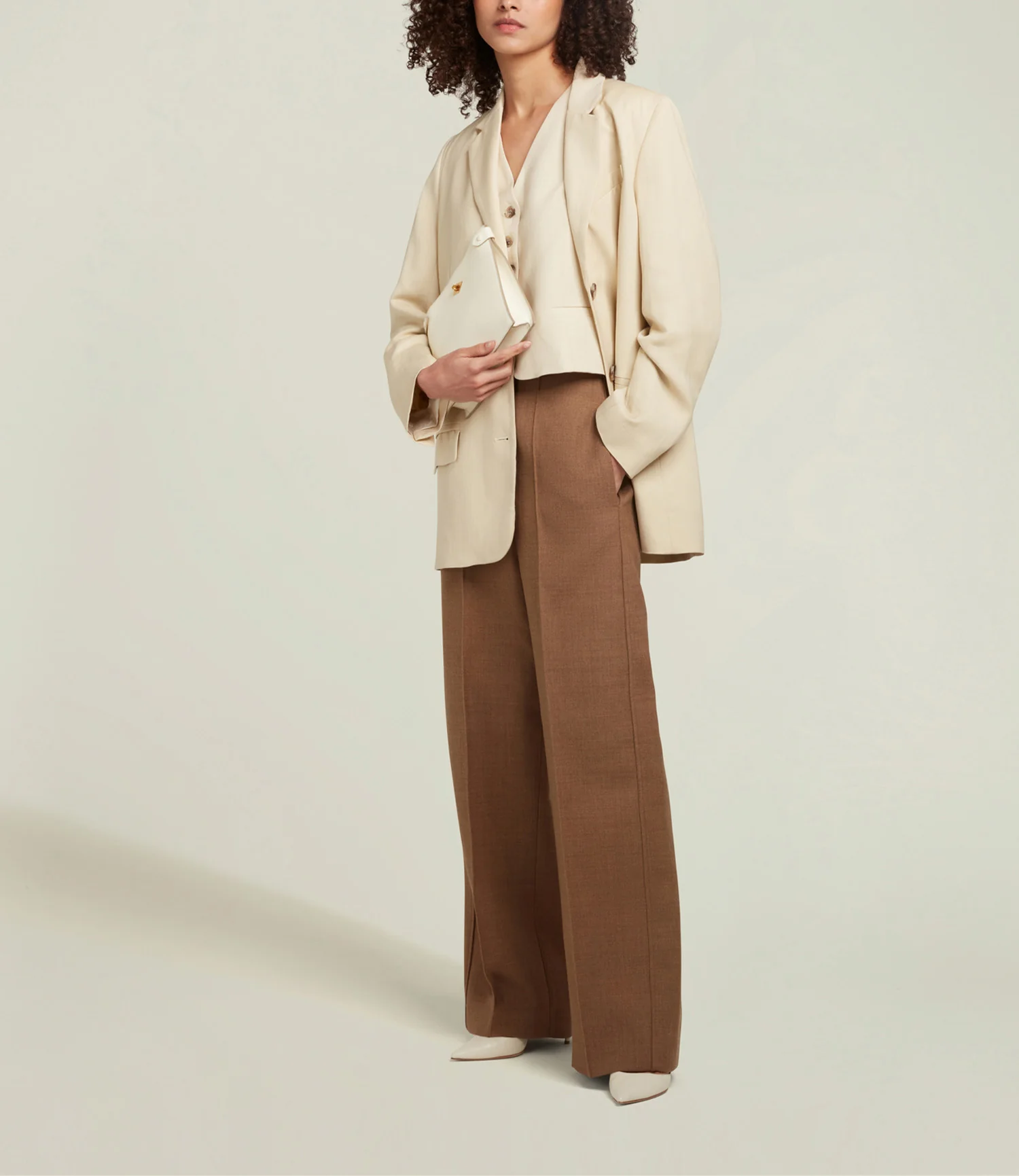 Stowaway Crossbody Smooth Calfskin White Sand - Image 3