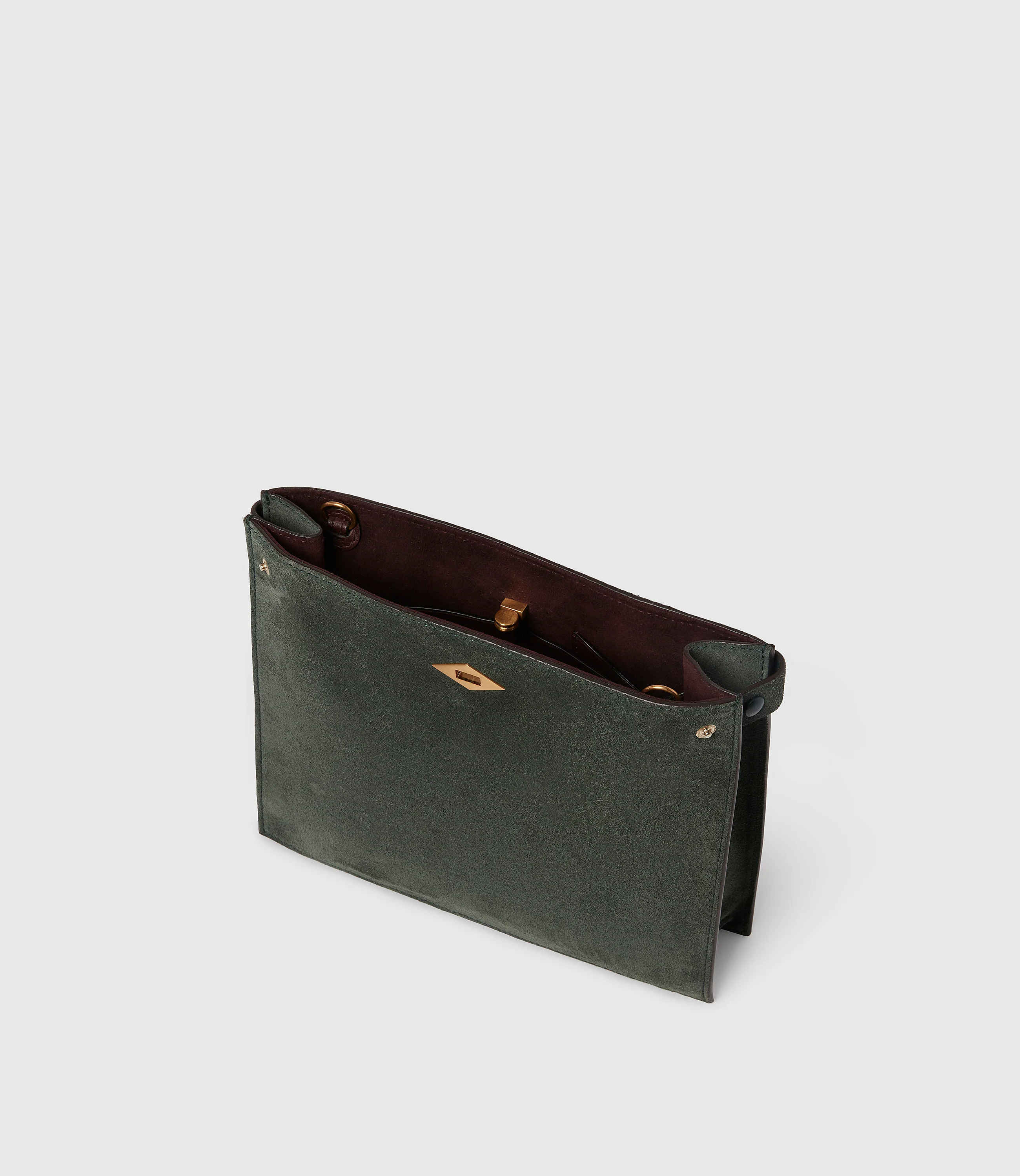 Stowaway Crossbody Suede Emerald - Image 3