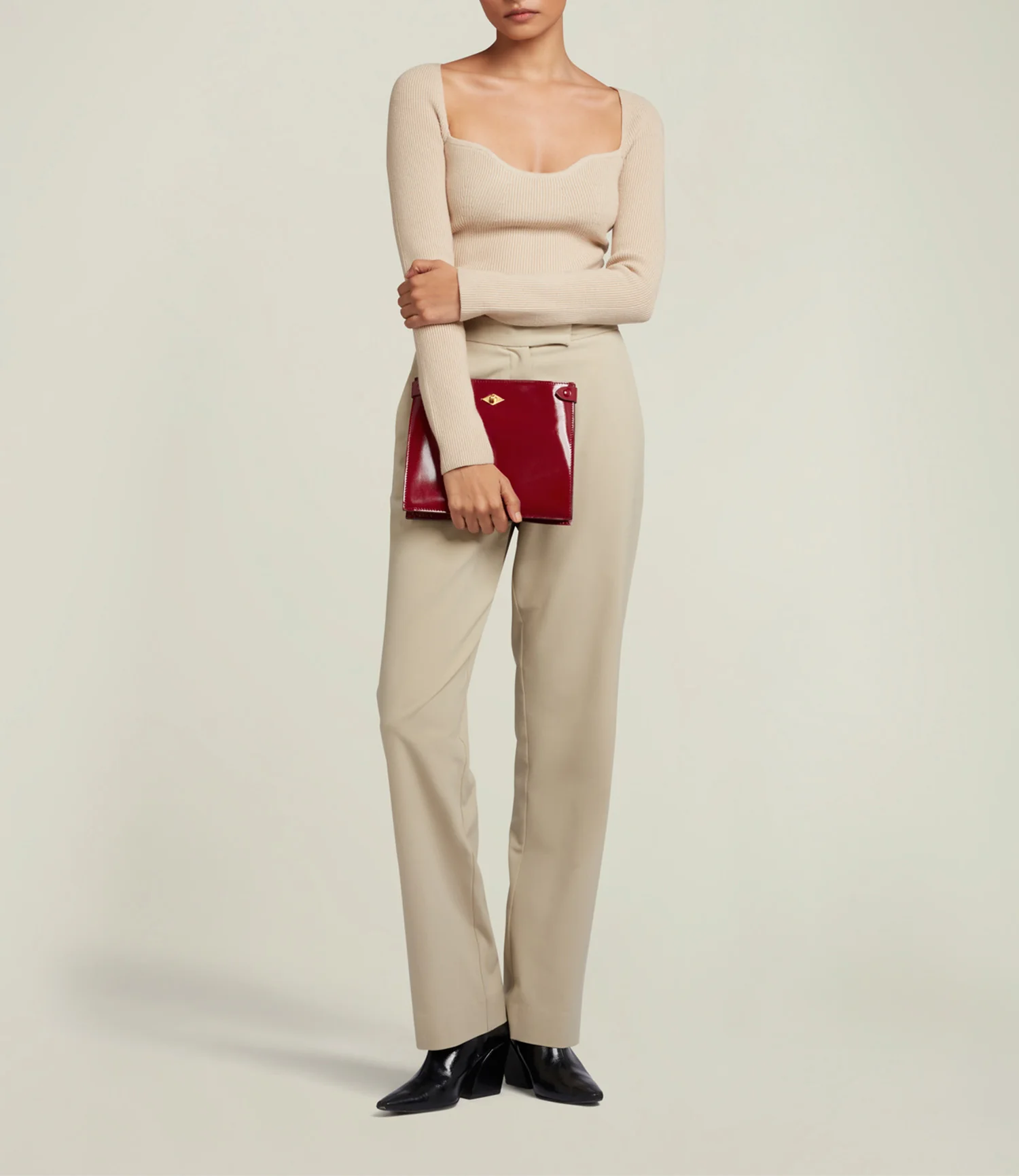 Stowaway Crossbody Glossy Calfskin Classic Red - Image 5